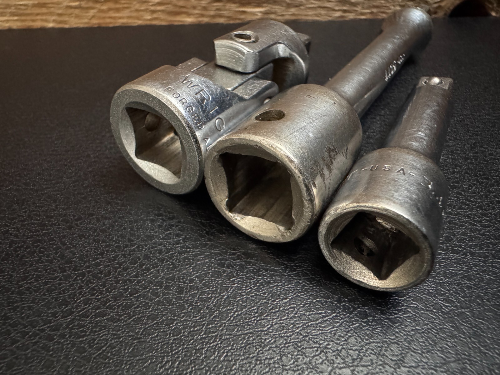 Wright Tools 1/2 Drive Universal Joint Socket 4475 & 5″ Extension 4405 + 3″ 3/8″