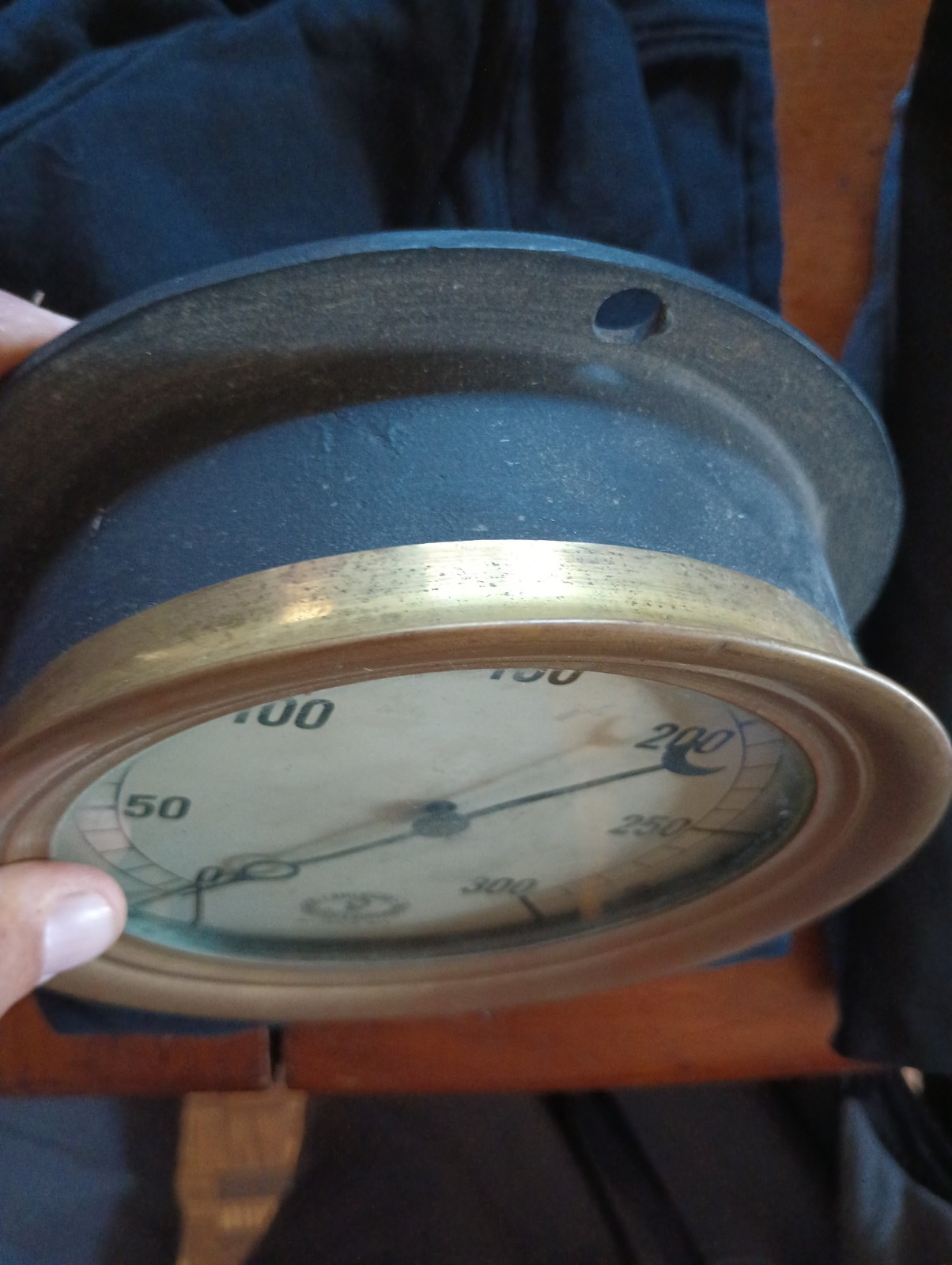 Antique Brass American Schaeffer Budenberg Steam Pressure Gauge Feb. 19th 1924