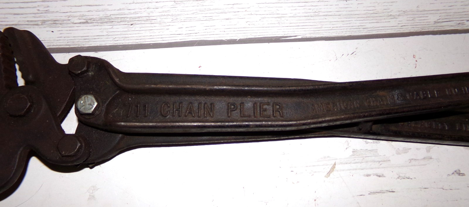 AMERICAN CHAIN & CABLE Co. WEED Chain Plier 711 30″ Inch BRIDGEPORT CONN. Tool