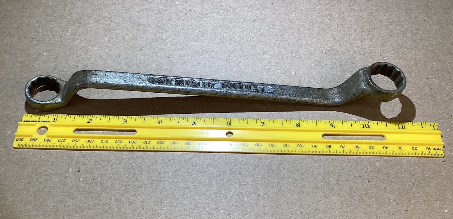 VTG WRENCH LECTROLITE TRU-FIT 3004 3/4″ 25/32″ Offset Box End USA Forged