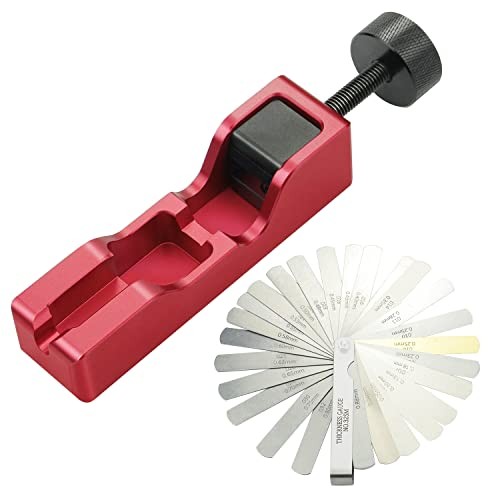 Universal Spark Plug Gap Tool with Feeler Gauge Compatible with Most 10mm red