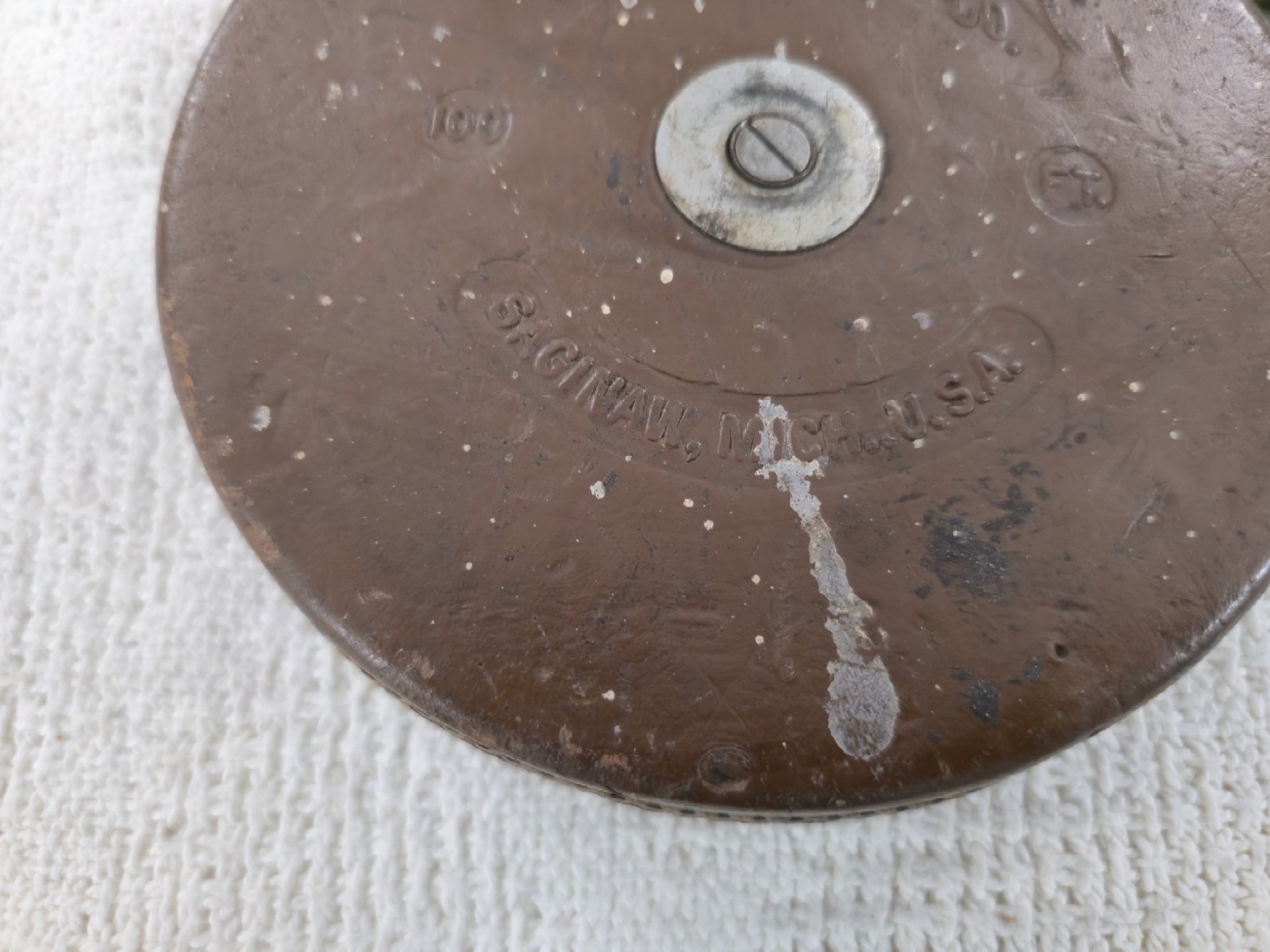 Vintage Lufkin Rule Co 100 Feet State of California Division of Highway Leather!