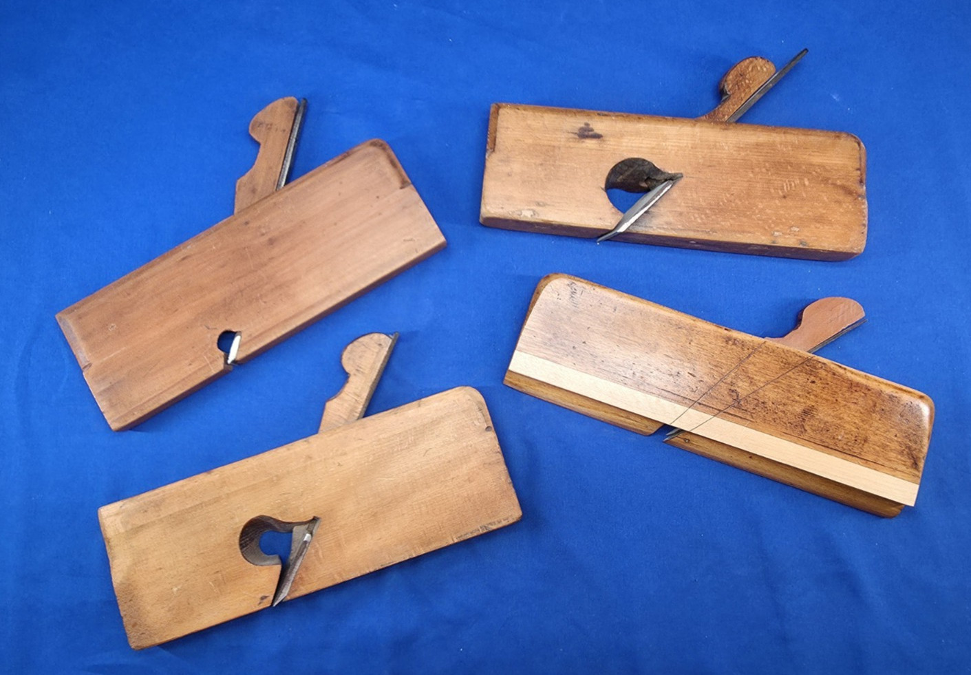 Good Lot of 11 Misc. Wood Molding Plane Complex Skew Rabbet Quarter Hollow Scot