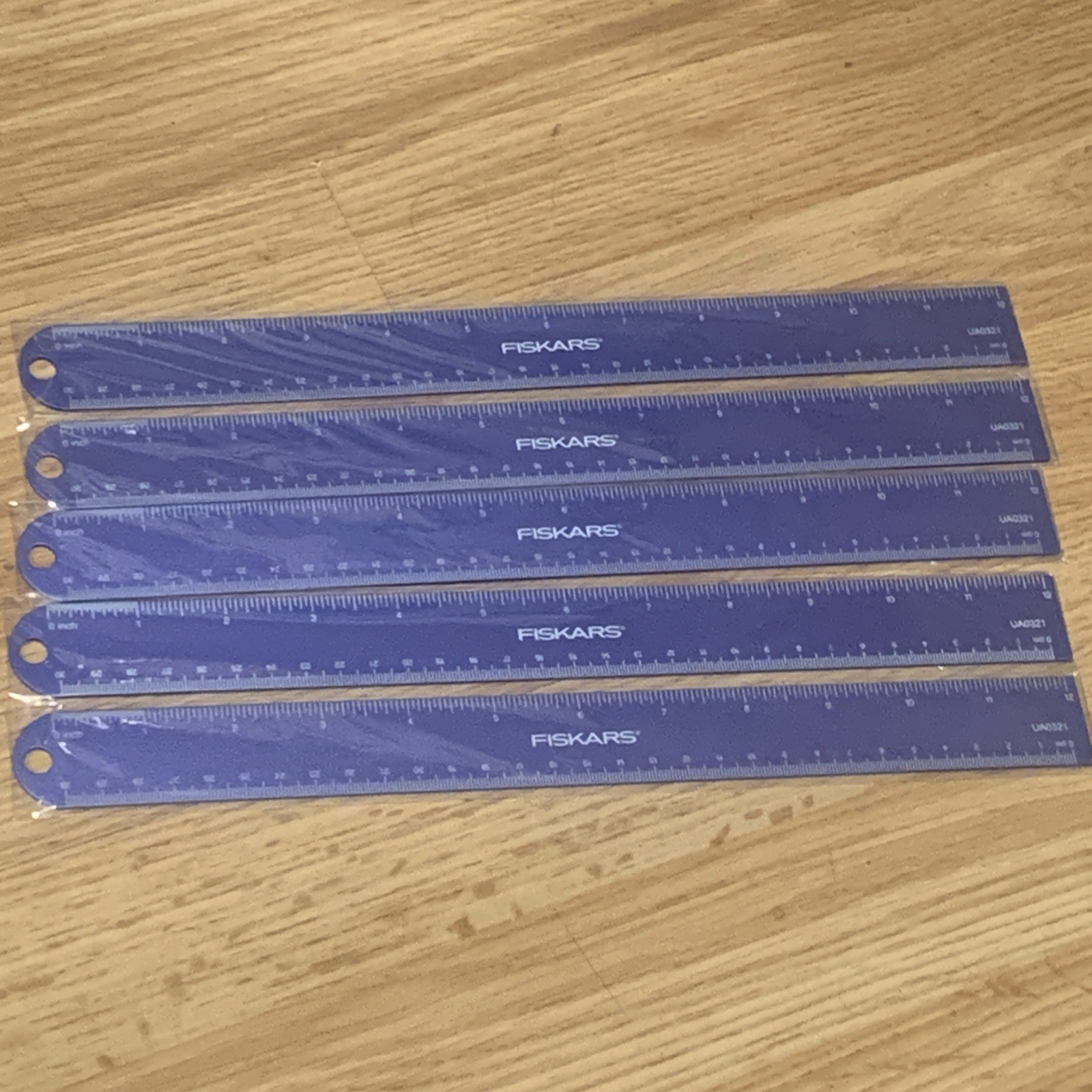 5 Fiskars Metal Ruler for Measuring, 12″ Ruler, School Supplies, Metallic Blue