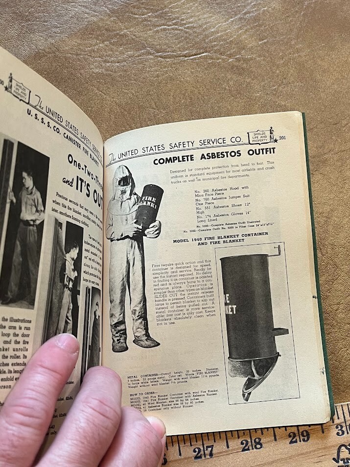 United States Safety Service Co. Equipment Catalog Price List Poster 1944 WW2