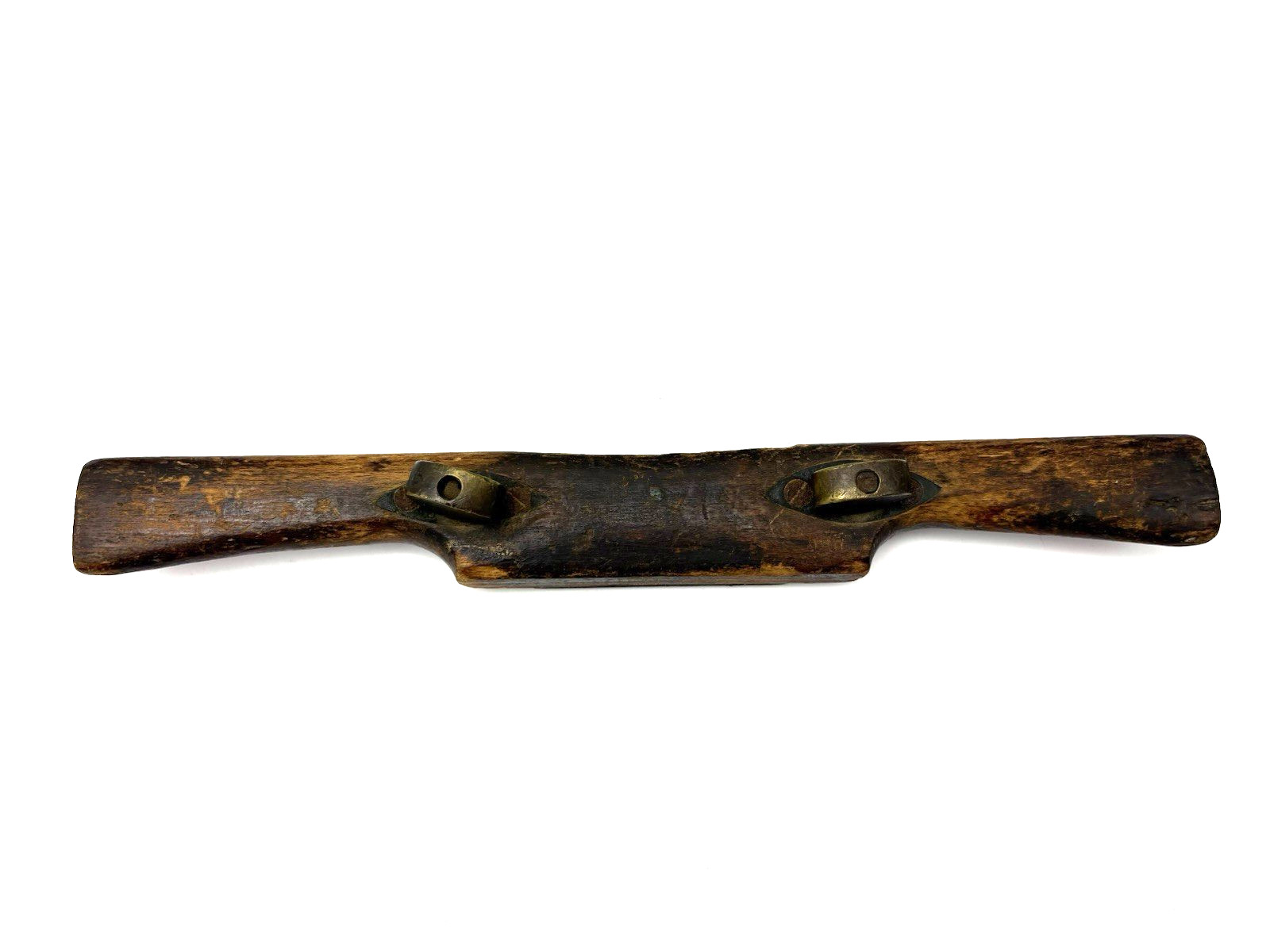 Antique Travisher Spoke Shave Draw Knife Scorp Brass Knobs Wrought Blade