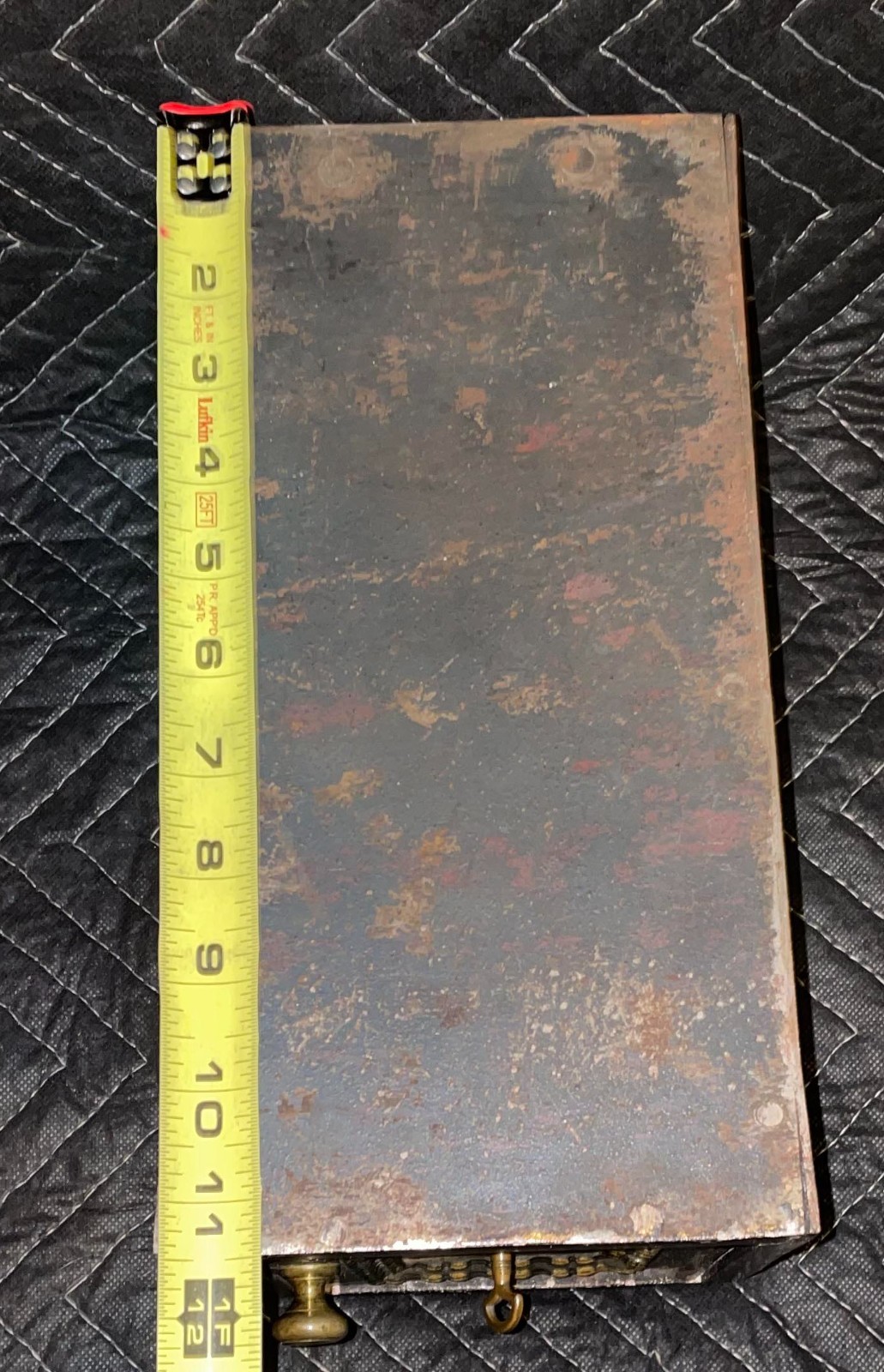 1850s-60s Herring Safe subtreasury lock box orig key 2 position bolt WALL Safe