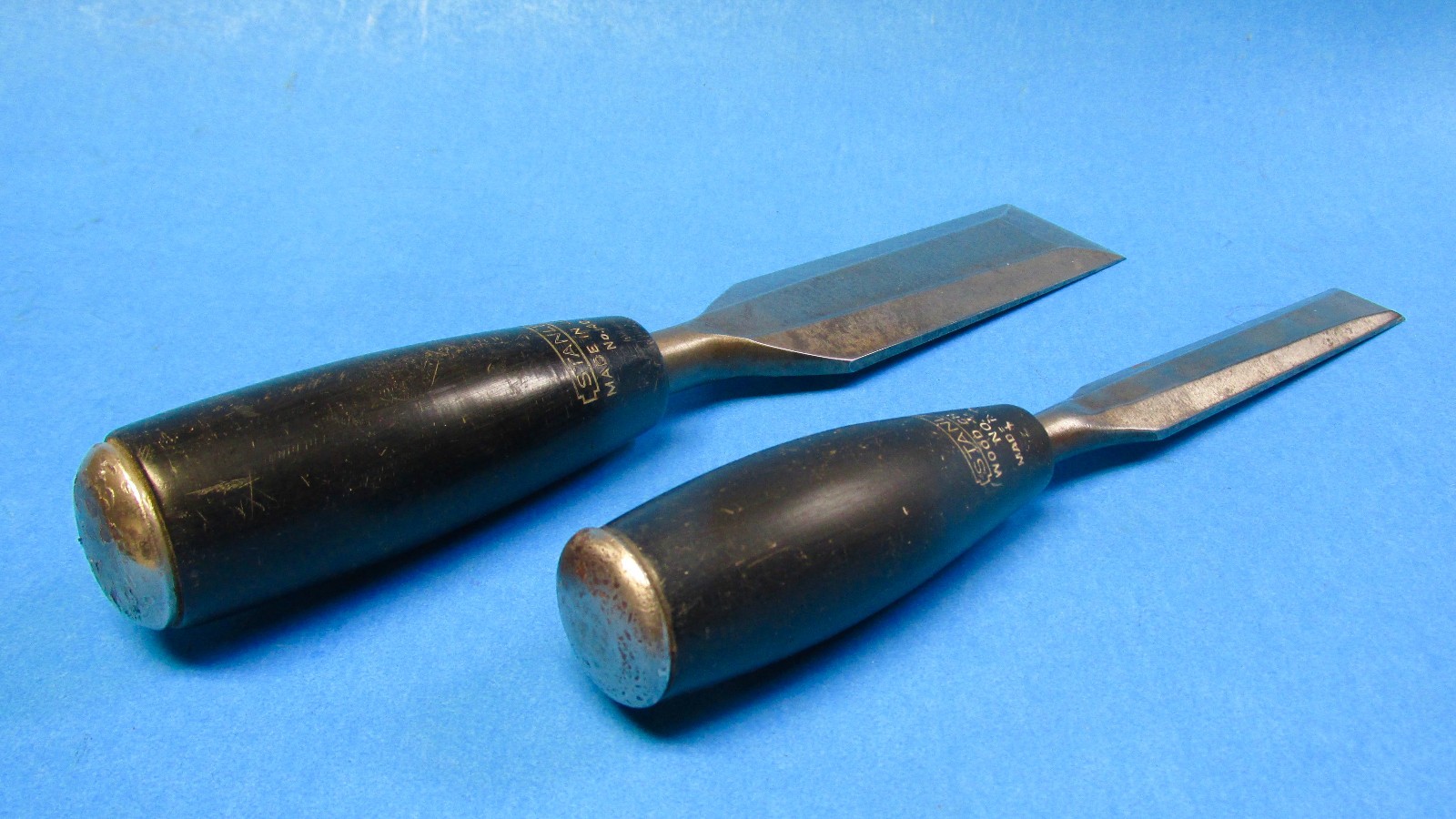 Vintage Stanley No. 40 Bevel Edge Paring Chisels 1 1/2 & 3/4 ” Everlasting Tool
