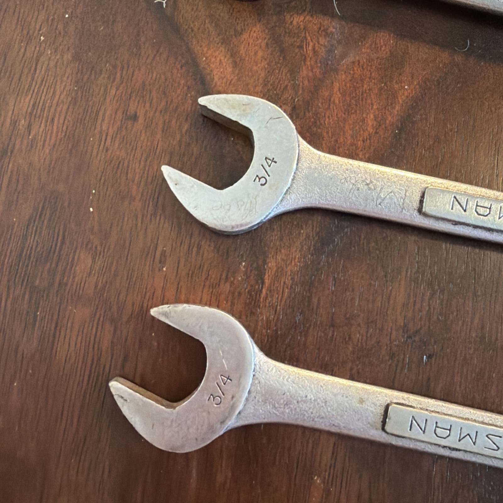 Craftsman V-Series 3/4 5/8 13/16 25/32 7/8 15/16 1 Open-End Wrench Set Of 5 USA