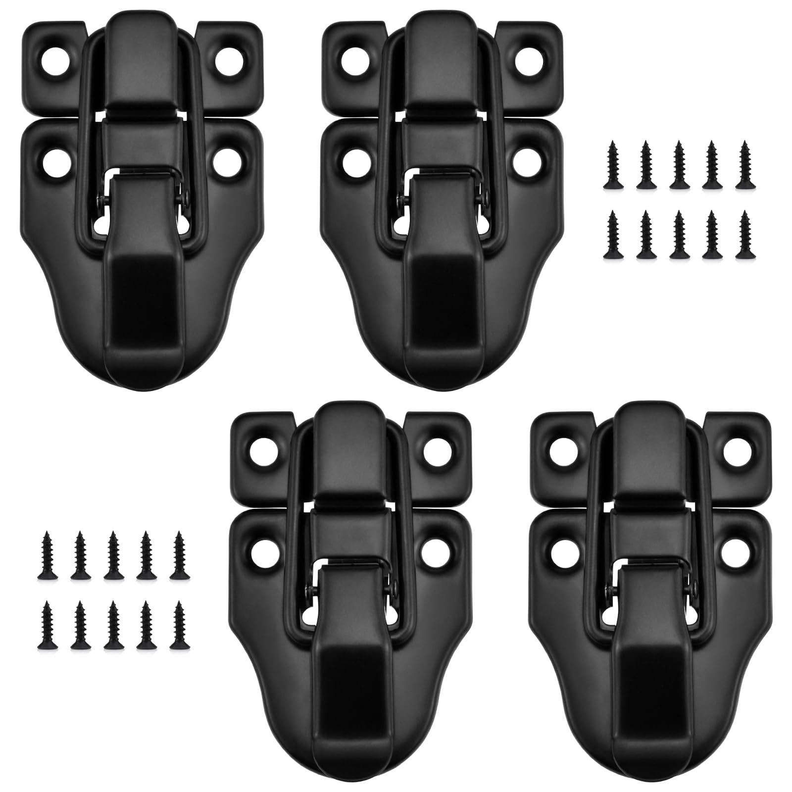 UBANU Toggle Hasp Latches Hardware with Hardening No Padlock Hole-4pcs