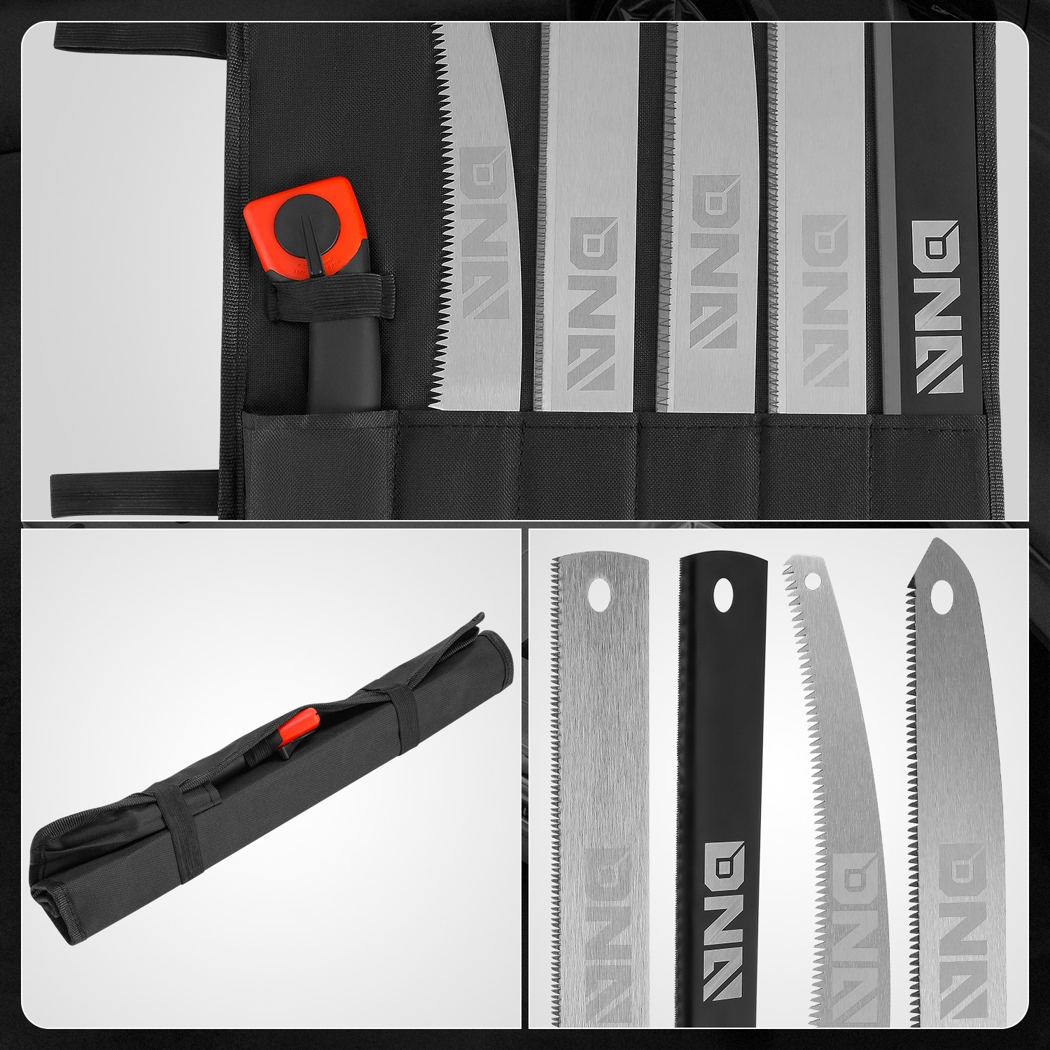 6pcs Set Hand Saw Sawing Trimming Gardening Cutting Wood Drywall Plastic Pipe
