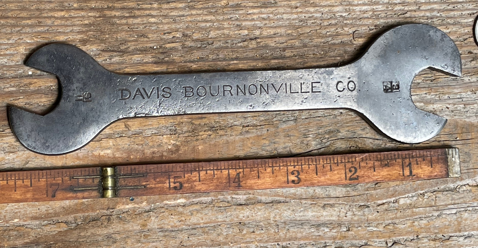 Vtg Davis Bournonville Open-end Wrench ~ 3/4 & 11/16 ~ 7.75″ Length Old Tool