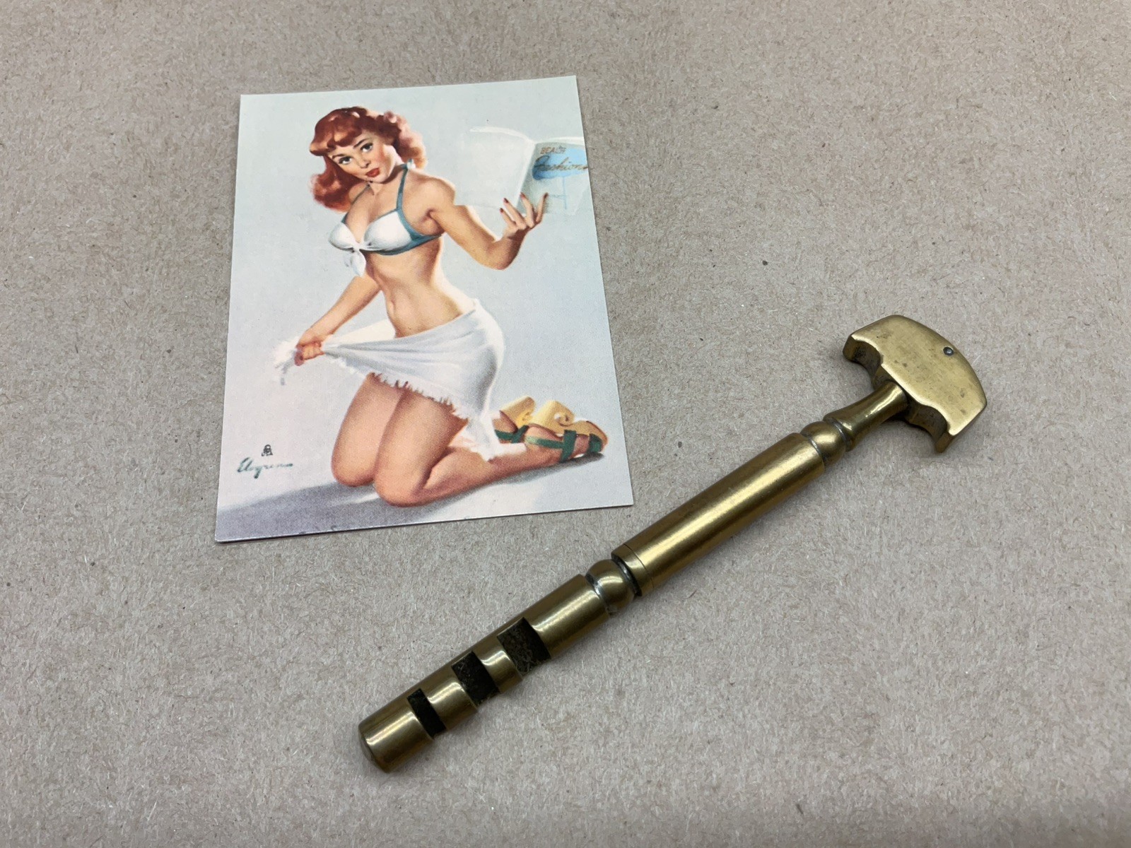 Brass Glass Cutter Tool – Antique – Artist DIY Handyman Crafts Window Pro France
