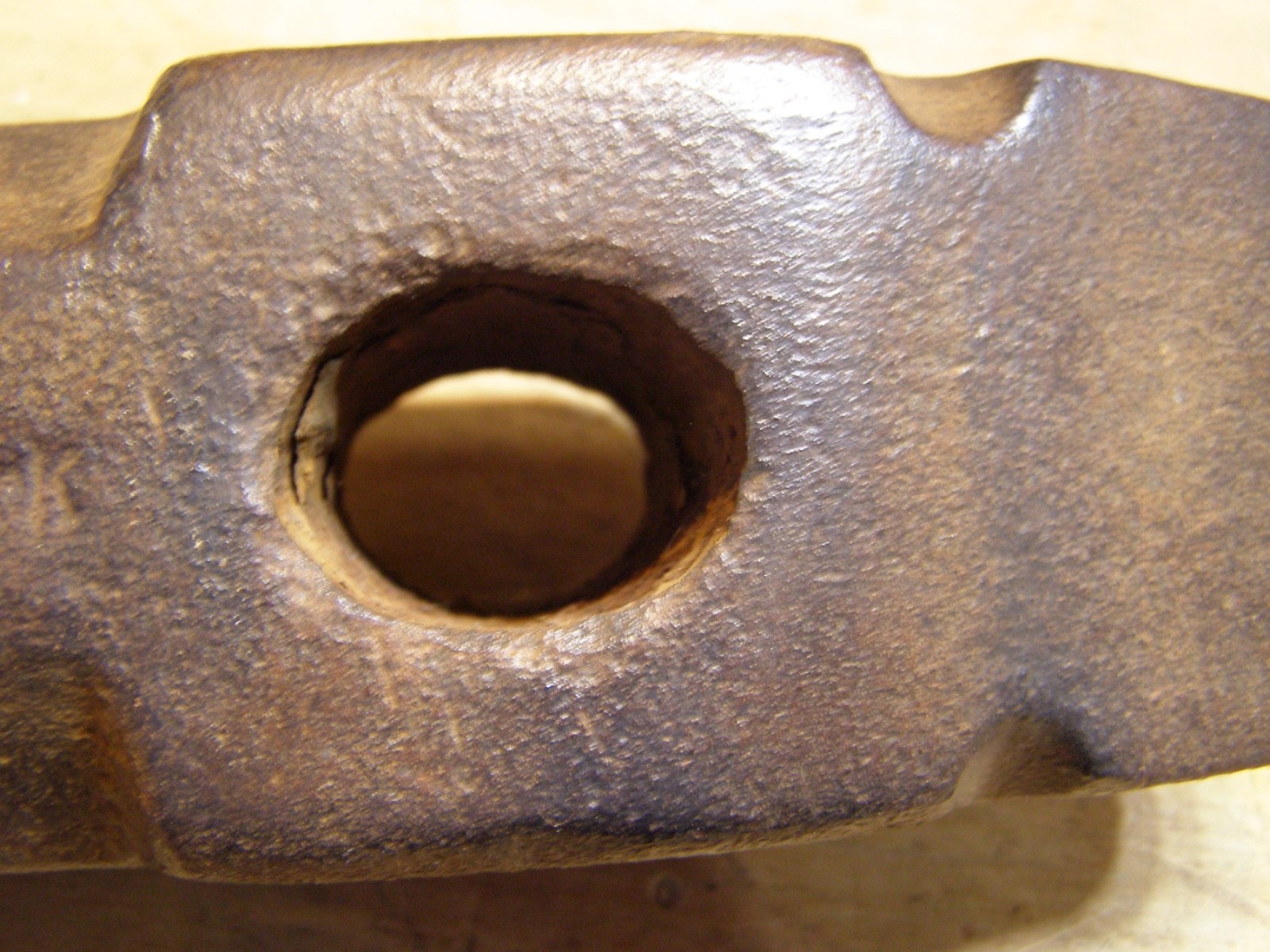 Large Vintage 9-1/2 Lb Cross Peen Sledge Hammer By “? WERK” Chipped / Mushroomed
