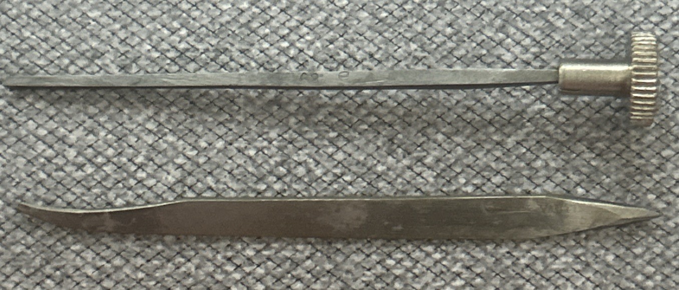 Vintage VAUTIER Watchmaker/Jeweler Steel Engraving Tool Parts, Lot Of 2