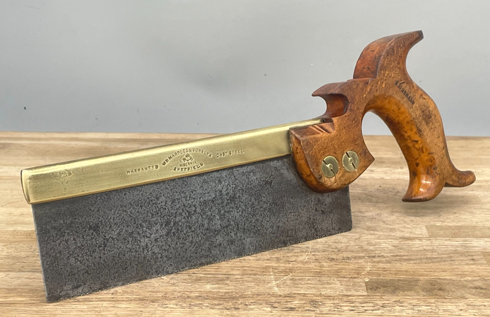 Vintage Split Nut MARPLES Brass Backed Dovetail 7-7/8″ Tenon Saw 16tpi Tool