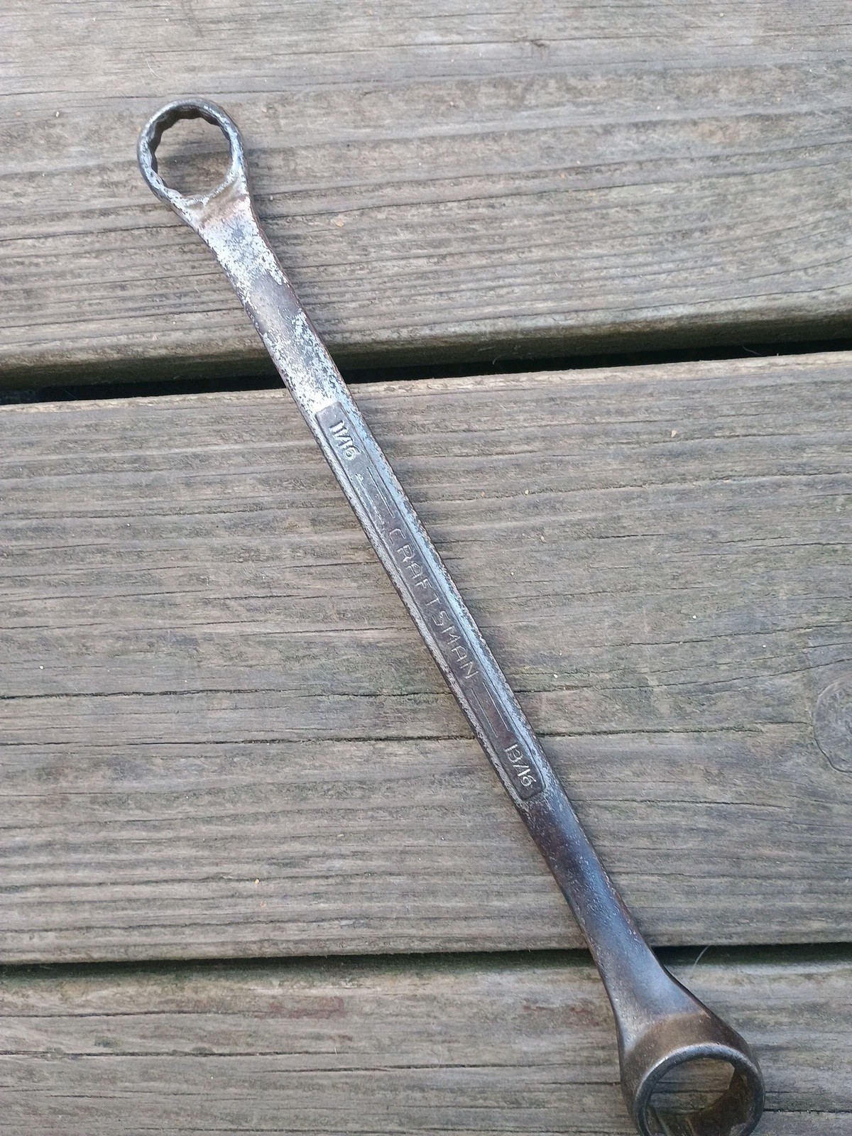 Vintage Craftsman 11/16 & 13/16” 12 Point Box End Wrench Offset 11″ Long