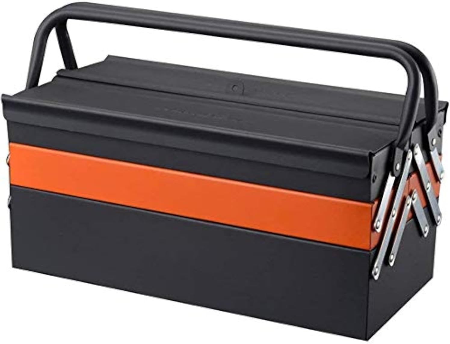 Edward Tools Metal Tool Box, 3-Level Fold Out, 5 Drawers, Portable