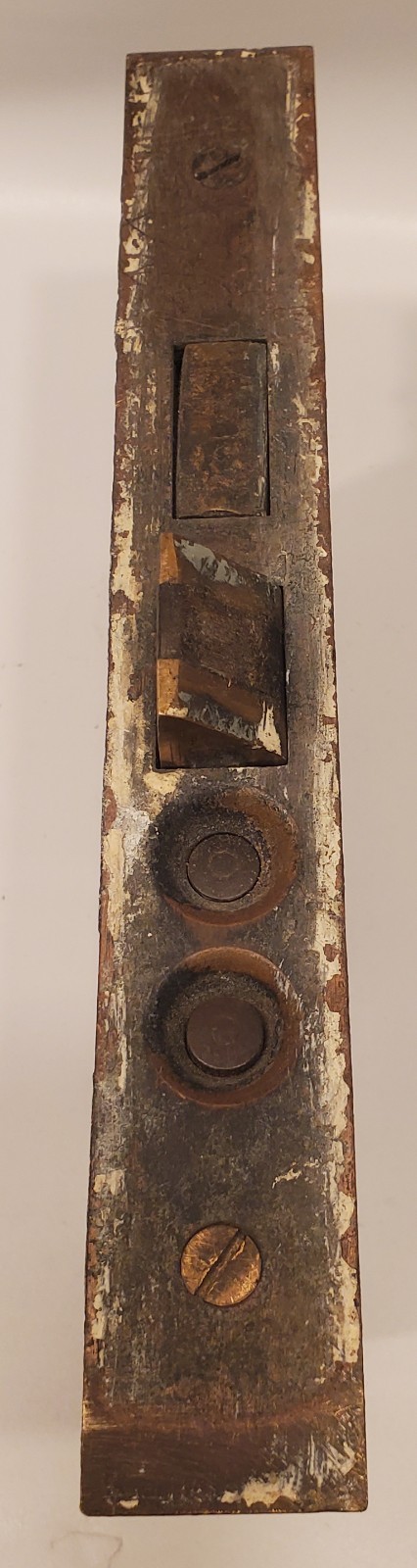 YALE vintage mortise lock body + brass 1-1/8″ plate