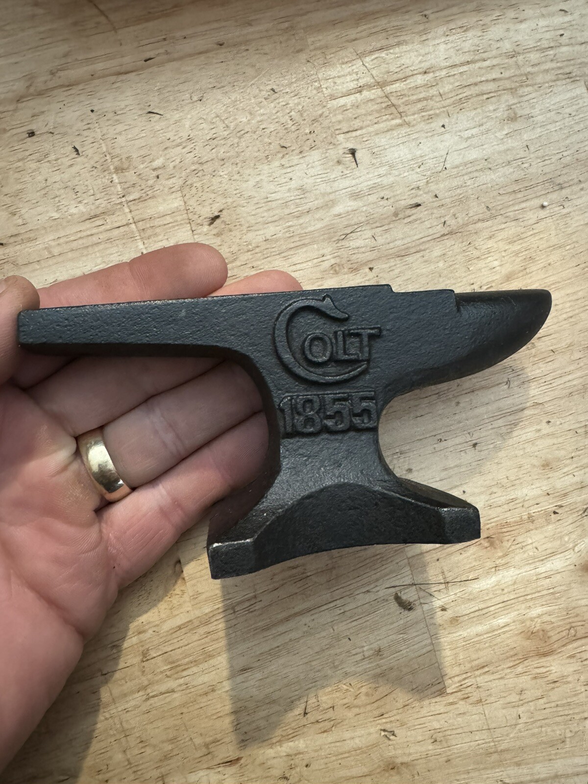 Colt Rifles Anvil Metal Gunsmith Gun Collector Paperweight Cast Iron Blacksmith