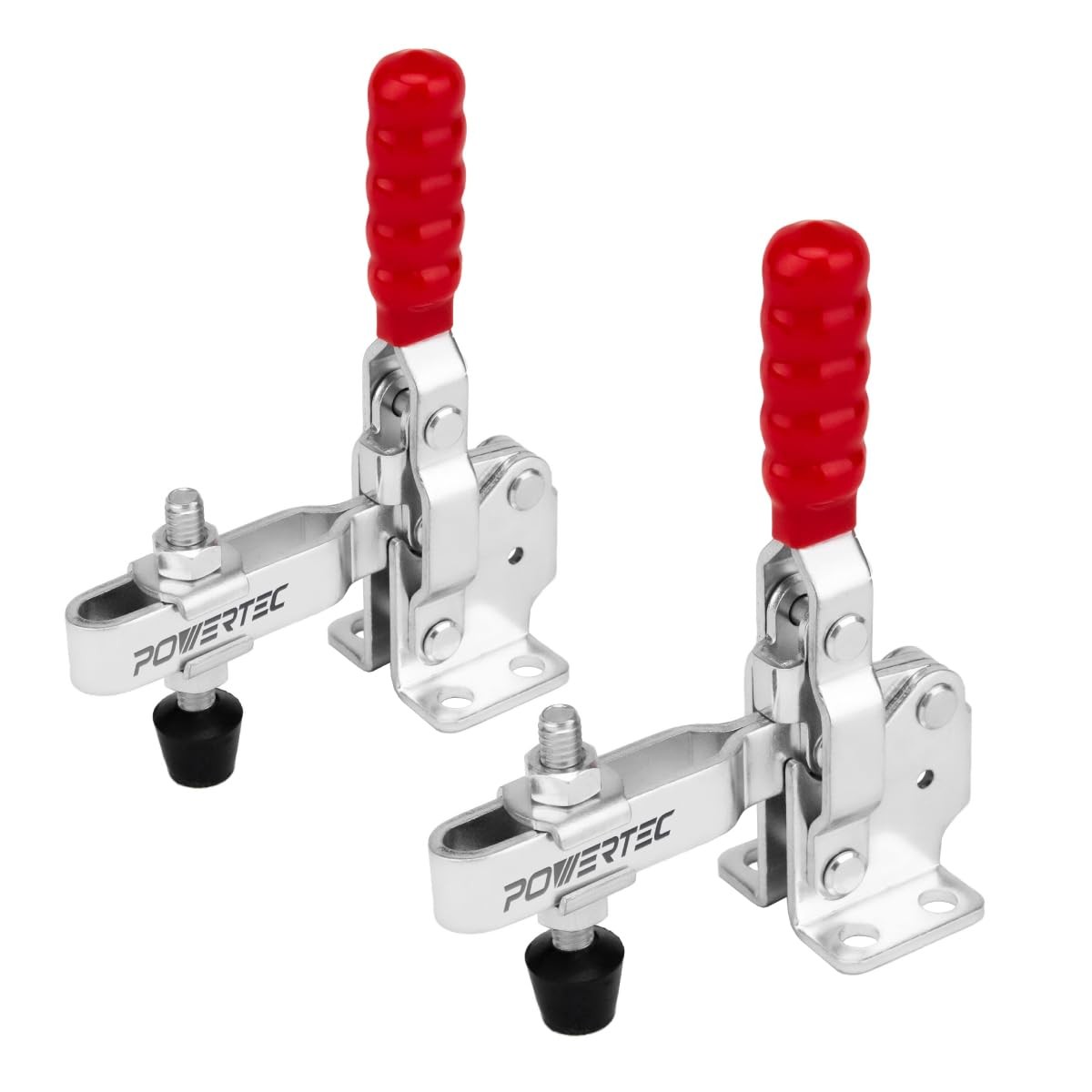 POWERTEC 2PK Toggle Clamp, 500 lbs Holding Capacity, 12130 12130, 2PK, Sliver