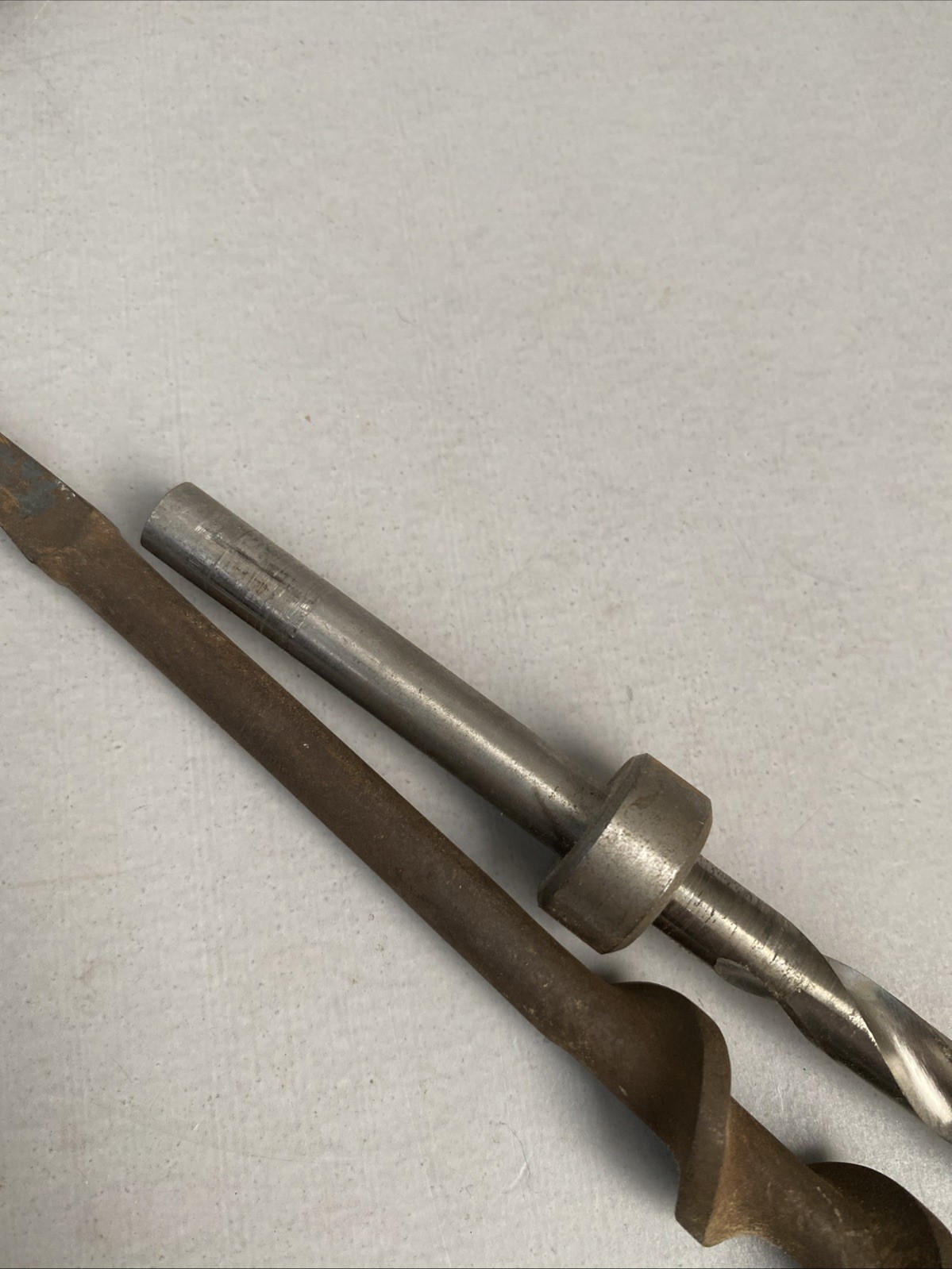 Vintage Hand Crank Drill wooden handle With 2 Drill Bits