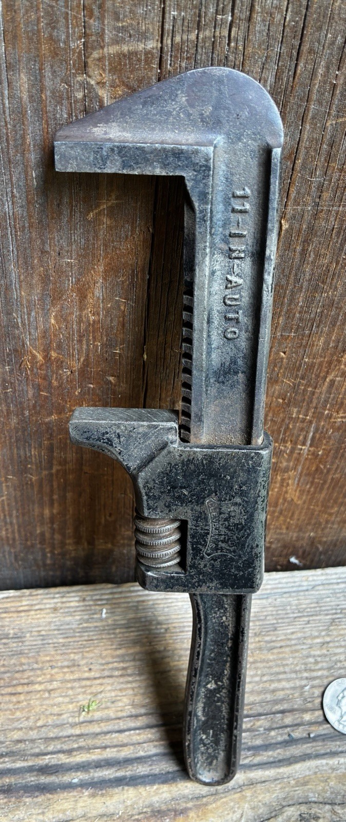 Vintage VLchek 11″ Auto Adjustable Monkey Wrench Jeep Willys Car Truck Tool