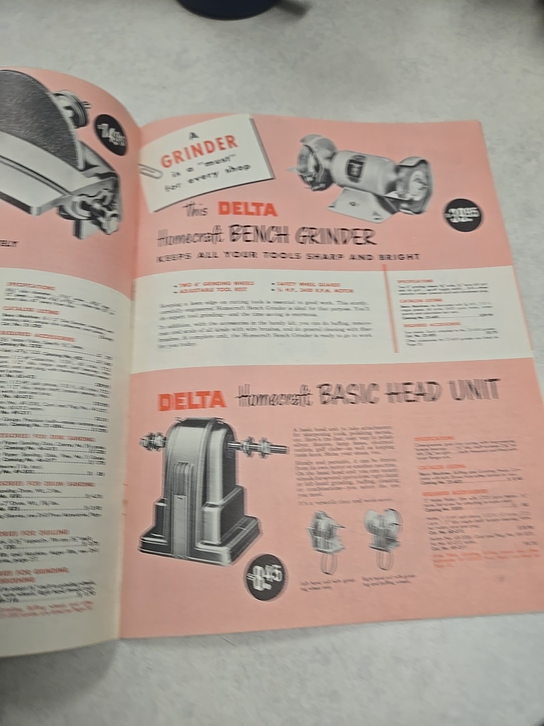 © 1953-1954 Vintage Delta Rockwell Homecraft PowerTools Catalog Workshop
