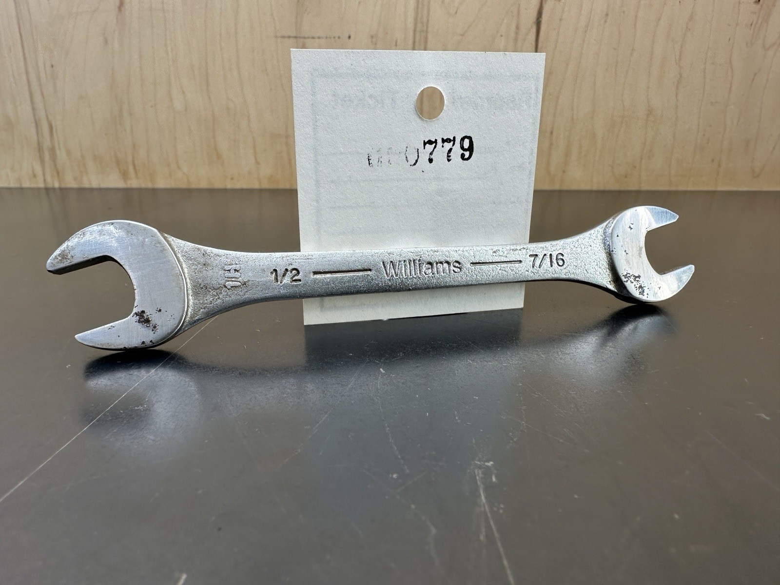 Used Vintage Williams Open End Wrench 1/2″ X 7/16″ Model 1725 Made In Usa
