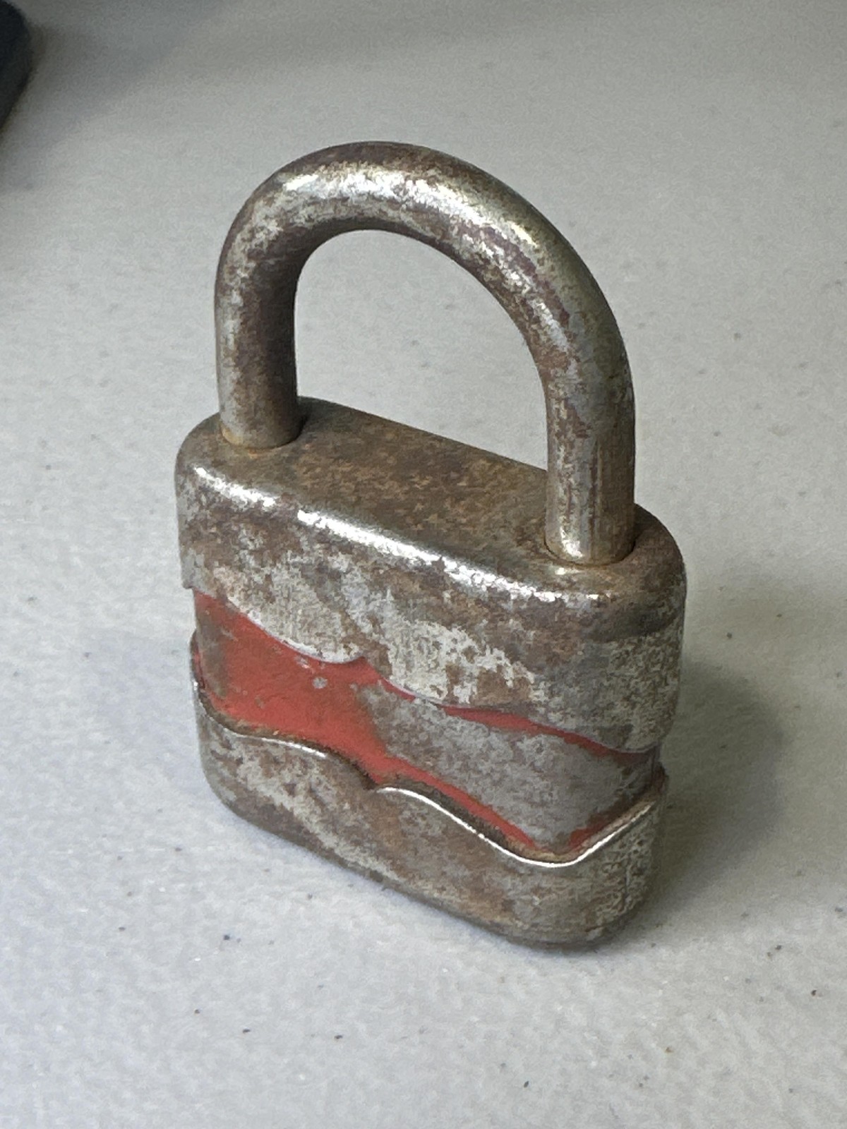 Antique Padlock Iron Key Lock Rustic Steampunk Decor Collectible