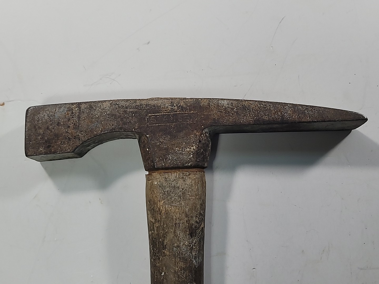 Vintage Stanley Masons Hammer Pick 7 in Head Steel Wood Handle