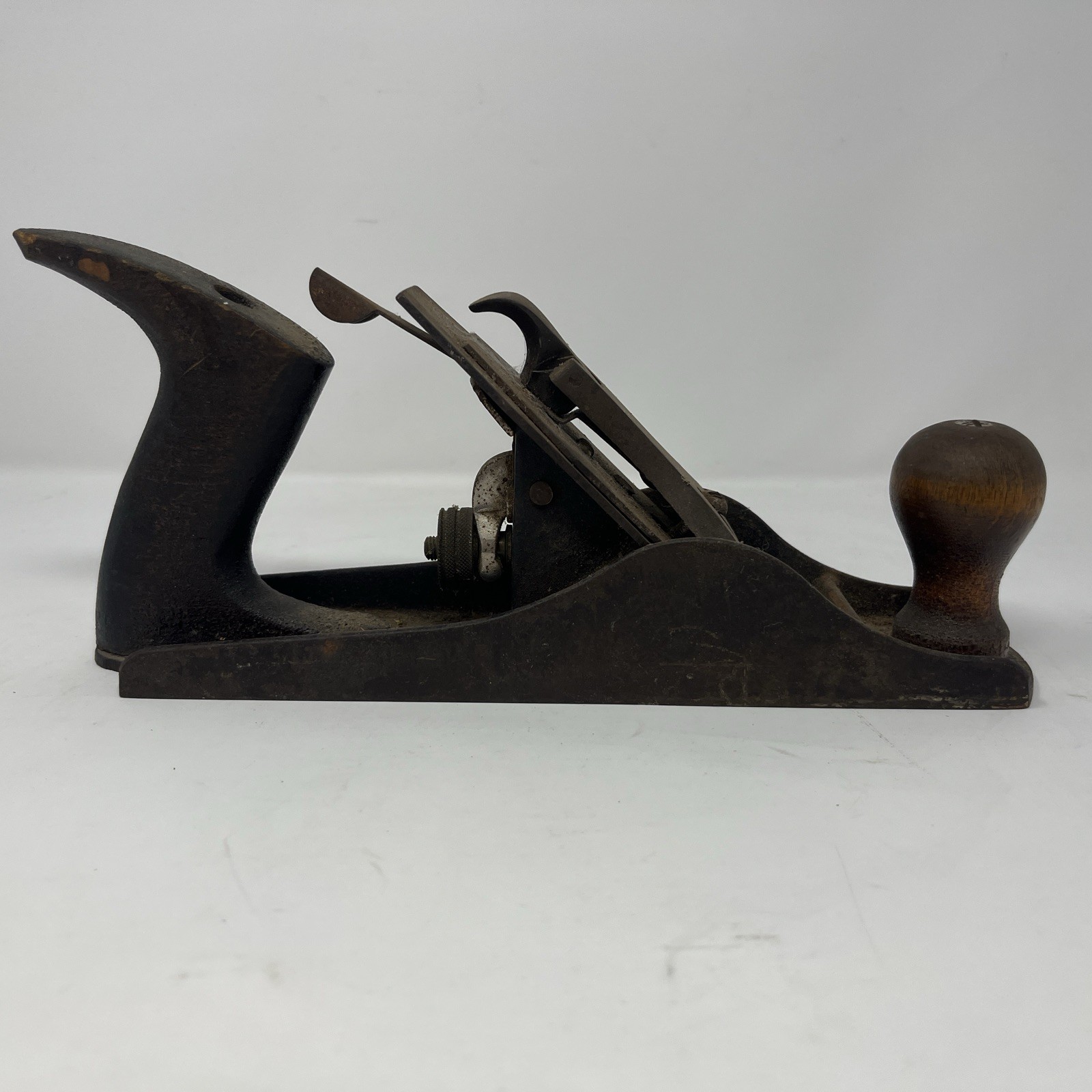 Antique Vintage Made In USA Flat Bottom Wood Plane Hand Tool 10” Long Unmarked