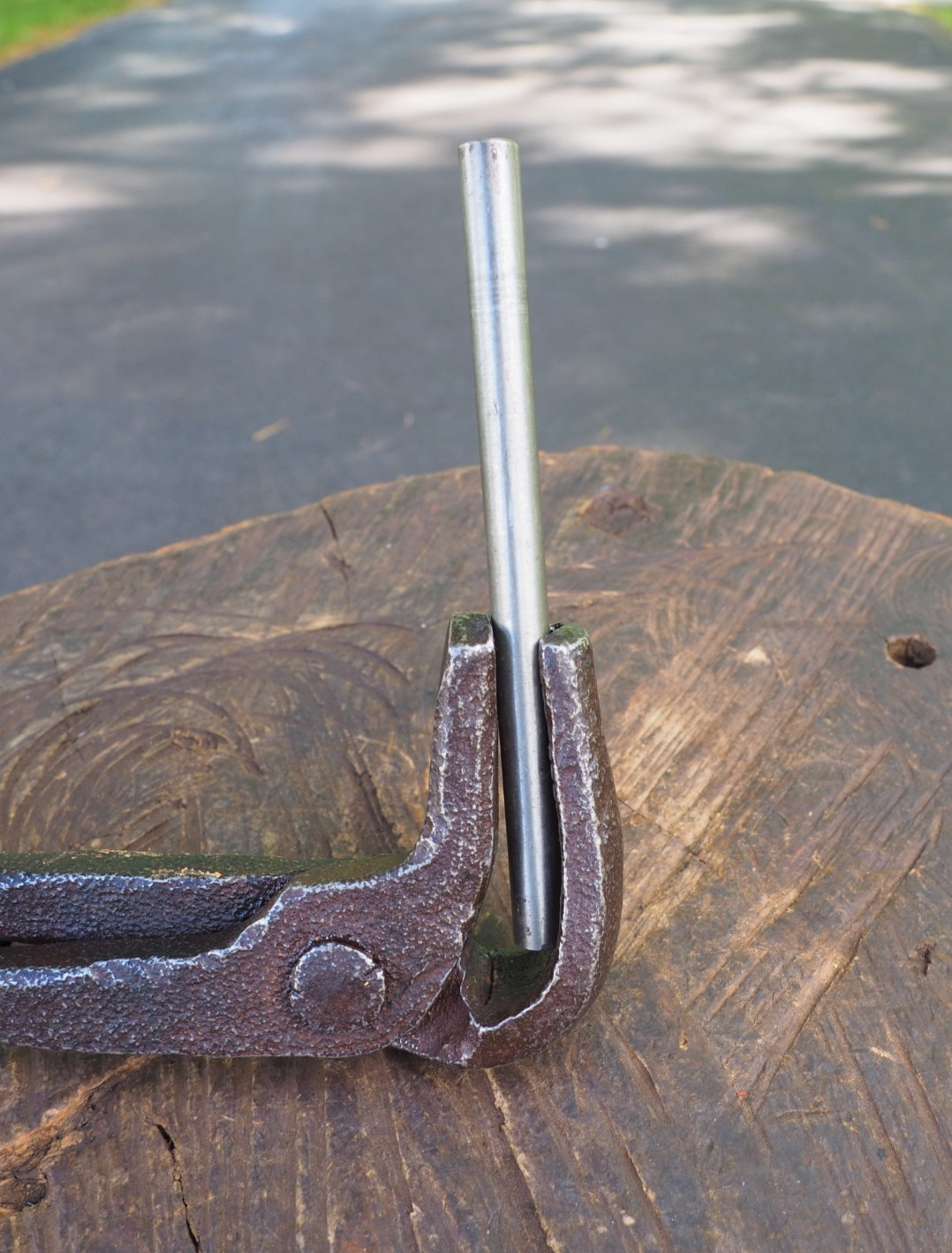 SWEET 19″ PICKUP “90 DEGREE” FORGING BLADESMITH KNIFE TONGS BLACKSMITH ANVIL