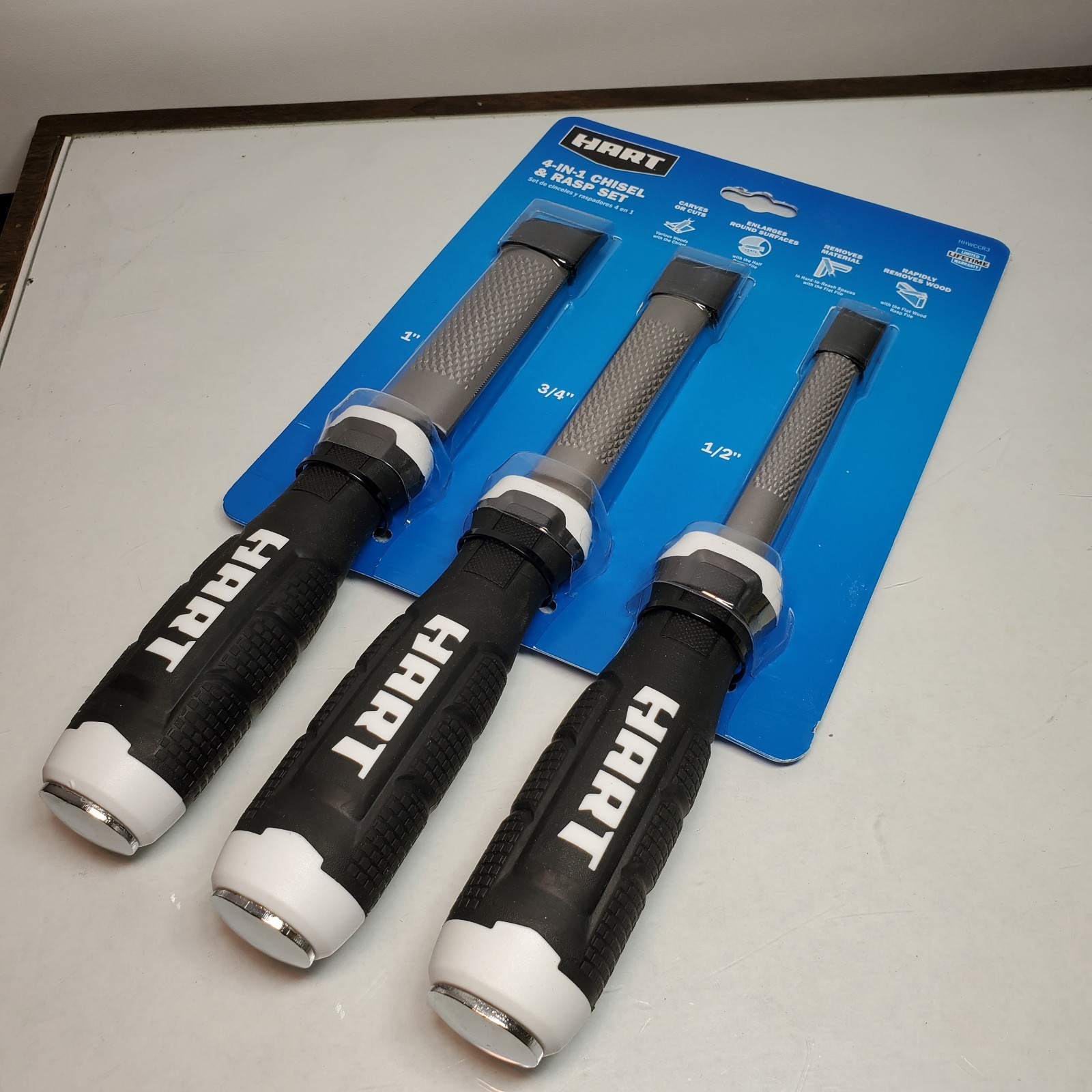 Hart 4 In 1 Chisel And Rasp Set. NEW ~ 1″, 3/4″, and 1/2″… Quick Ship From USA