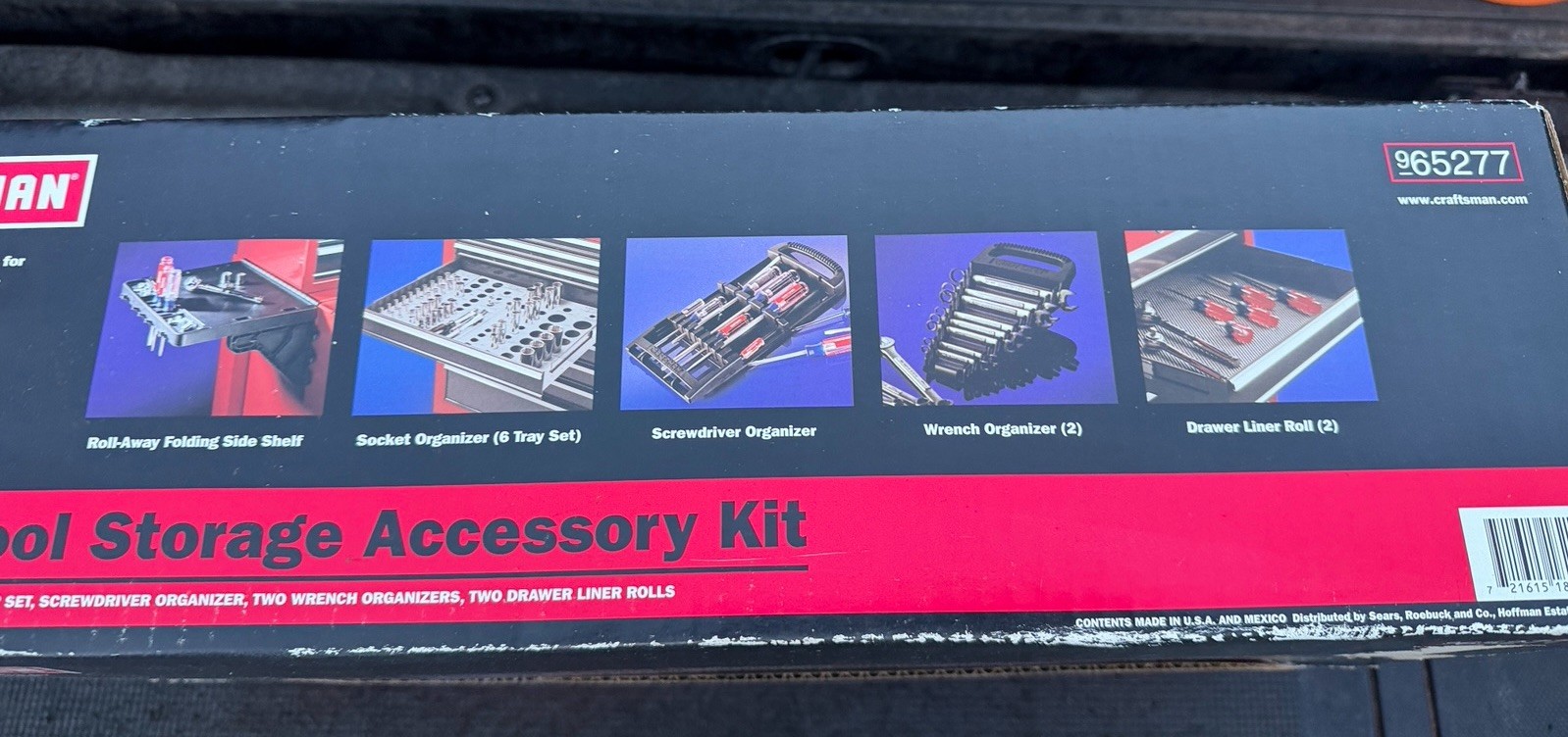 Sears Craftsman USA Nos Toolbox Accessory Set Wrench Rack Liner Socket Org 65277