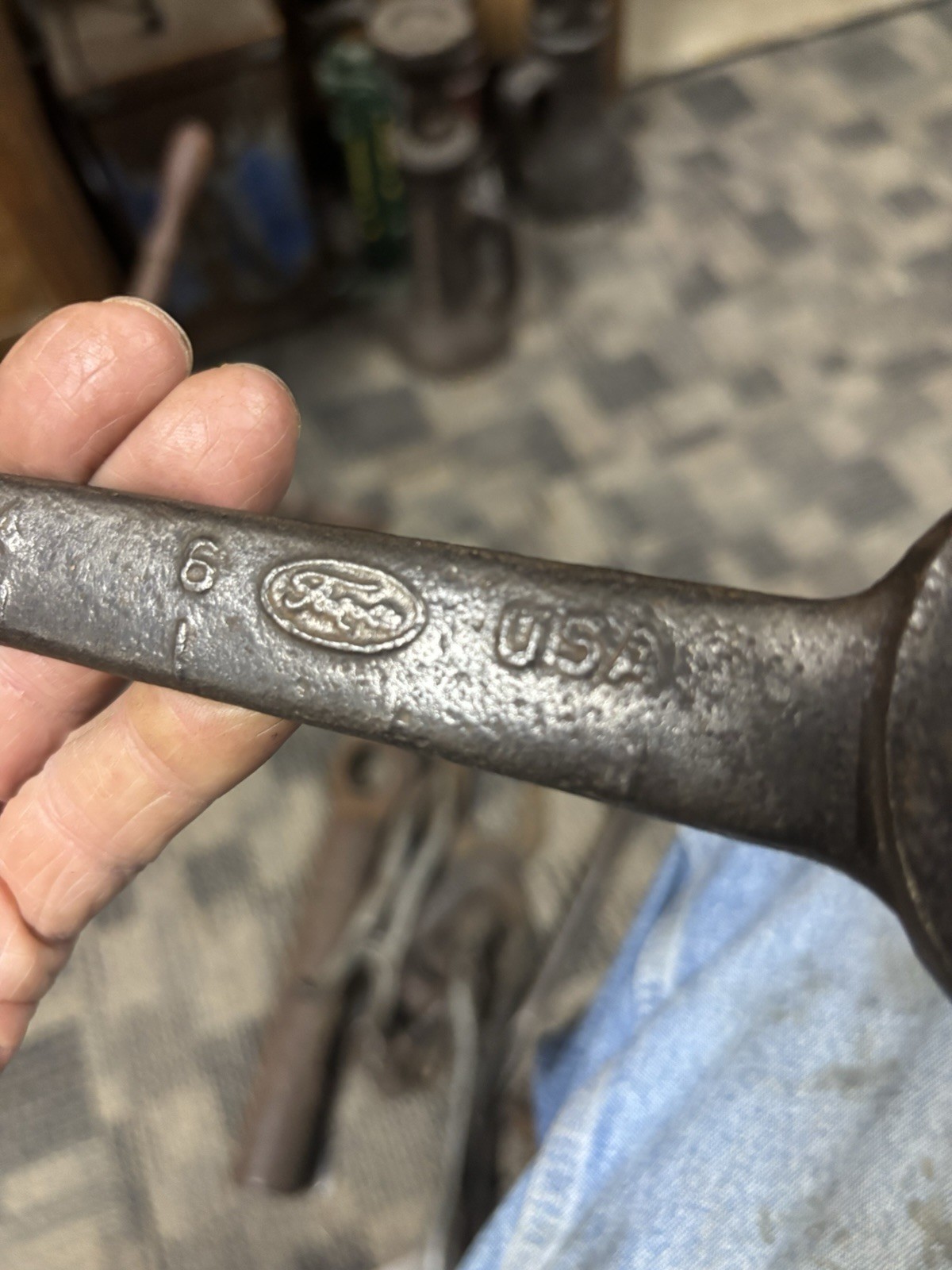 Vintage 9N17014 FoMoCo Ford Tractor Furrow Plow Depth Open End Wrench 8N 9N 2N