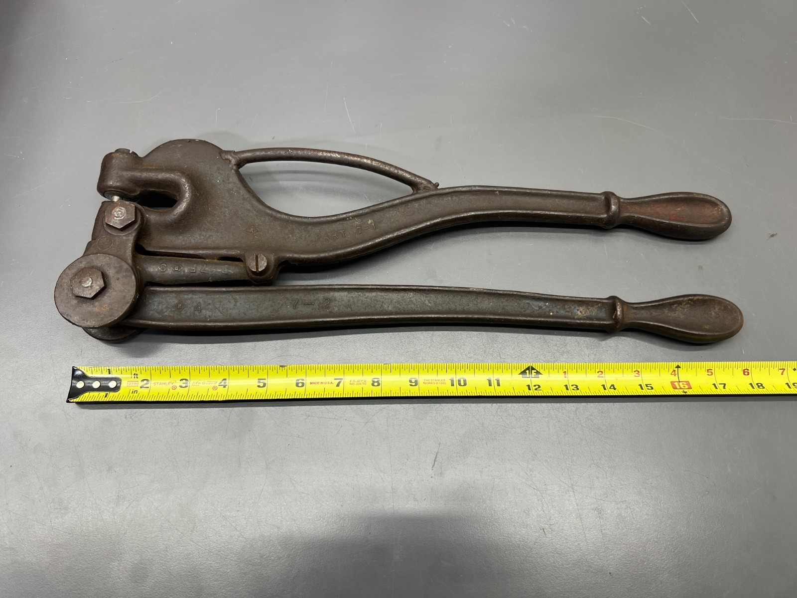 VINTAGE WHITNEY No. 7 HEAVY DUTY METAL PUNCH PAT. 1918 – MADE IN USA
