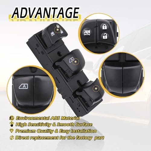 Master Power Window Switch Control Button Compatible with Nissan Altima 2013