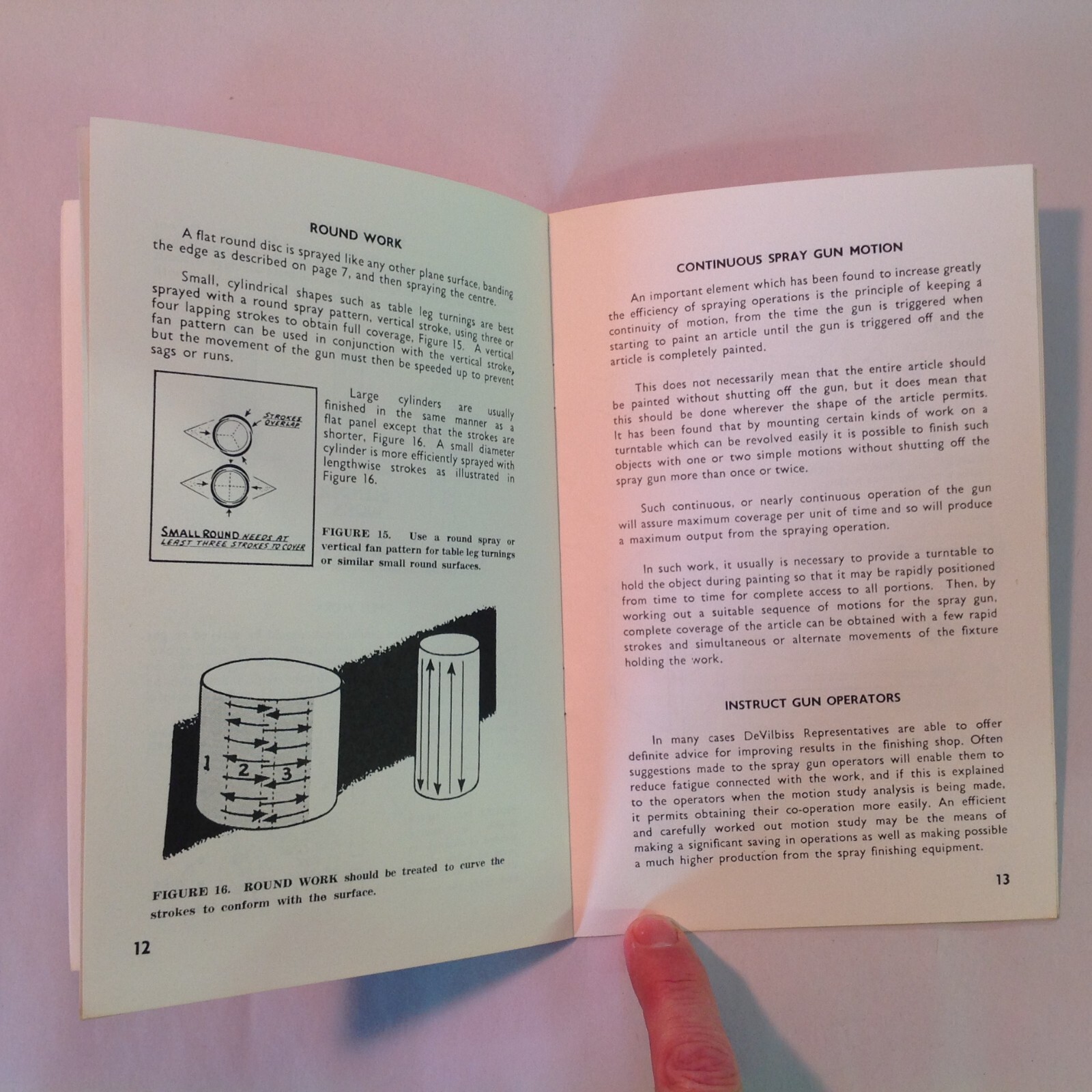 Vintage 1954 DeVilbiss Co Spray Gun Motion Study Booklet Painting Handbook Guide