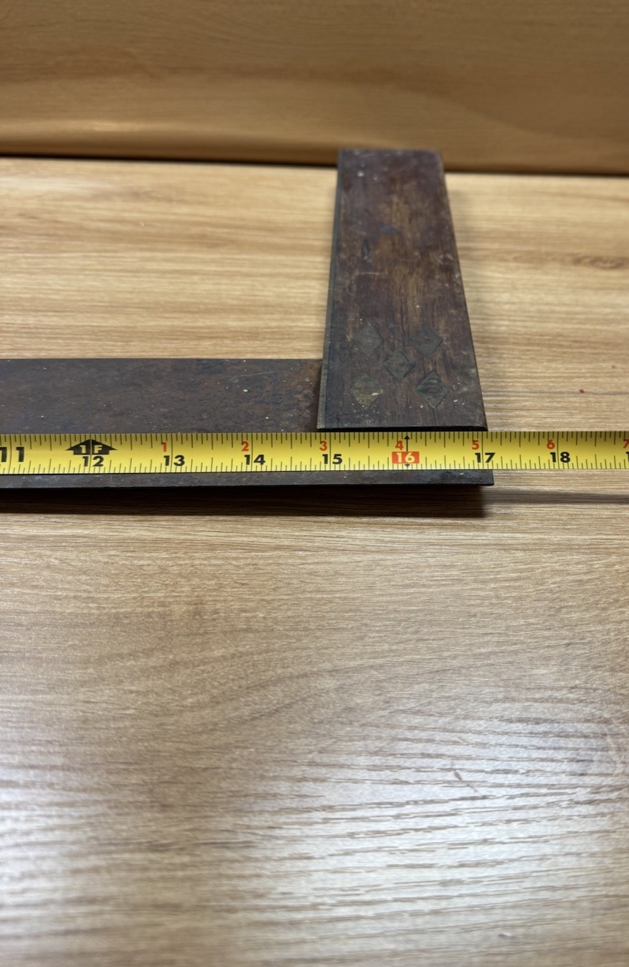 Antique 17” Tri-Square Wood and Brass Handle – Moulton Brothers Union Works