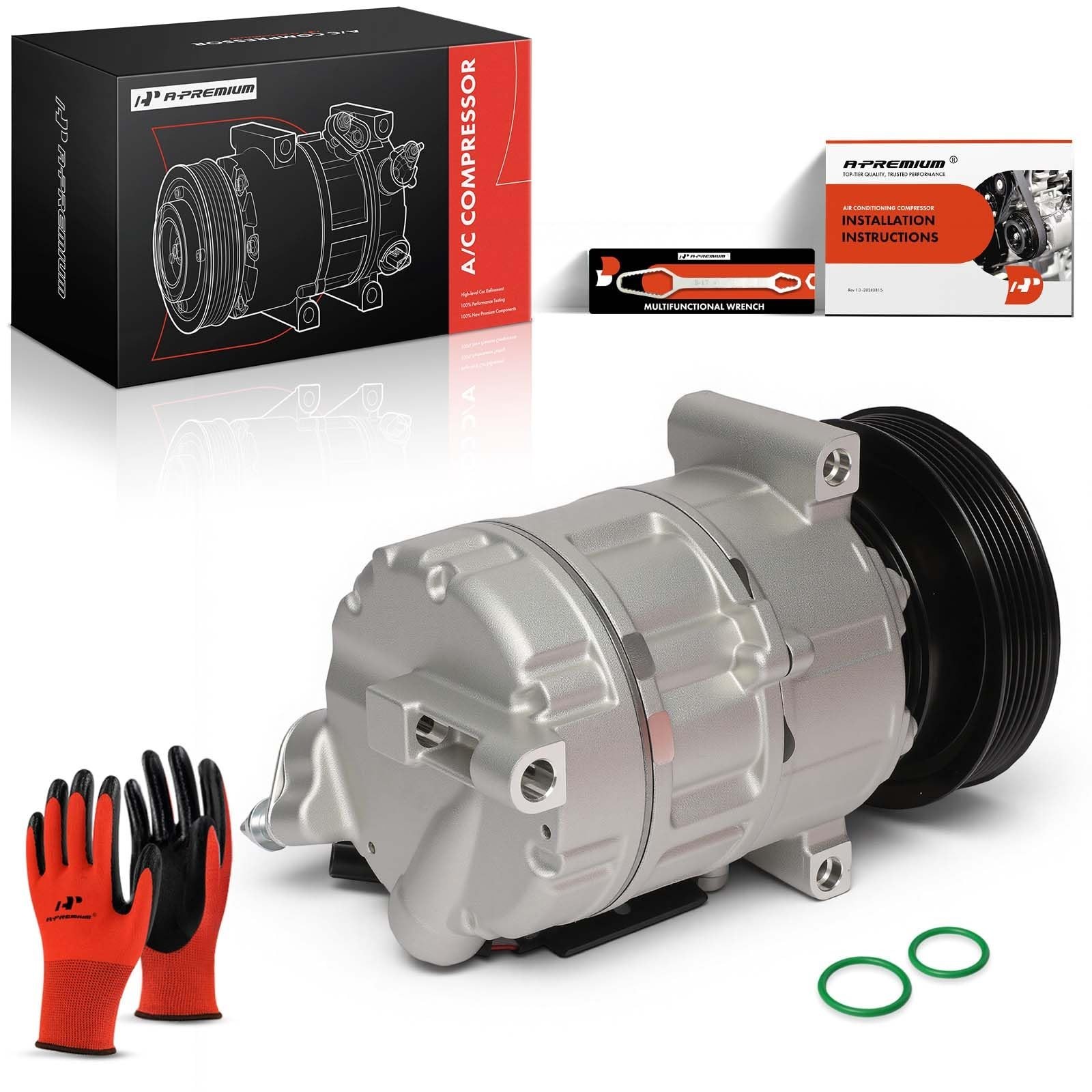 A-Premium A/C Compressor with Clutch Compatible with Volvo XC60 XC70 XC90 S80…