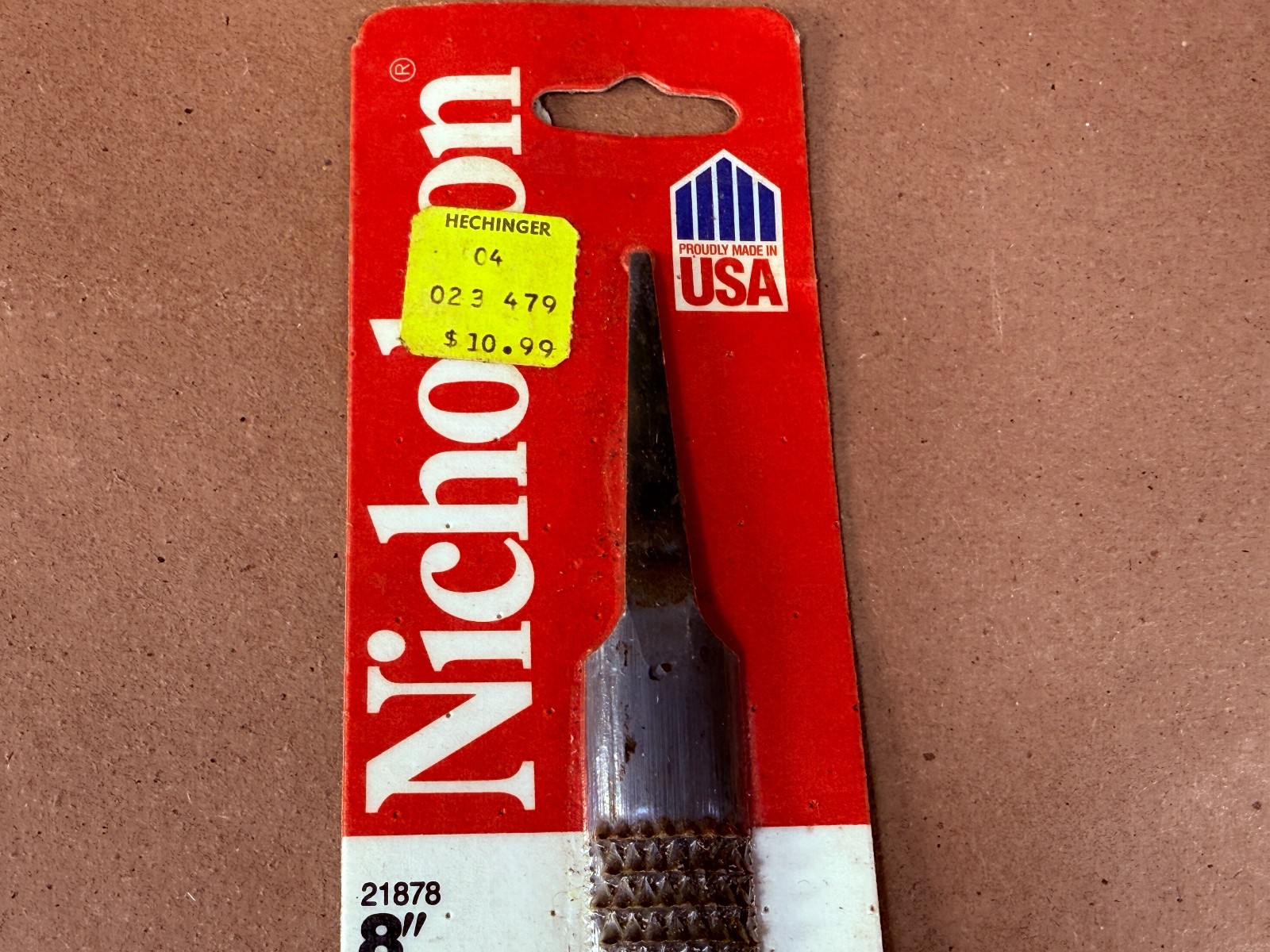 Vintage NOS Nicholson USA Black Diamond Half-Round Rasp Cut, , 8″ Length 21878