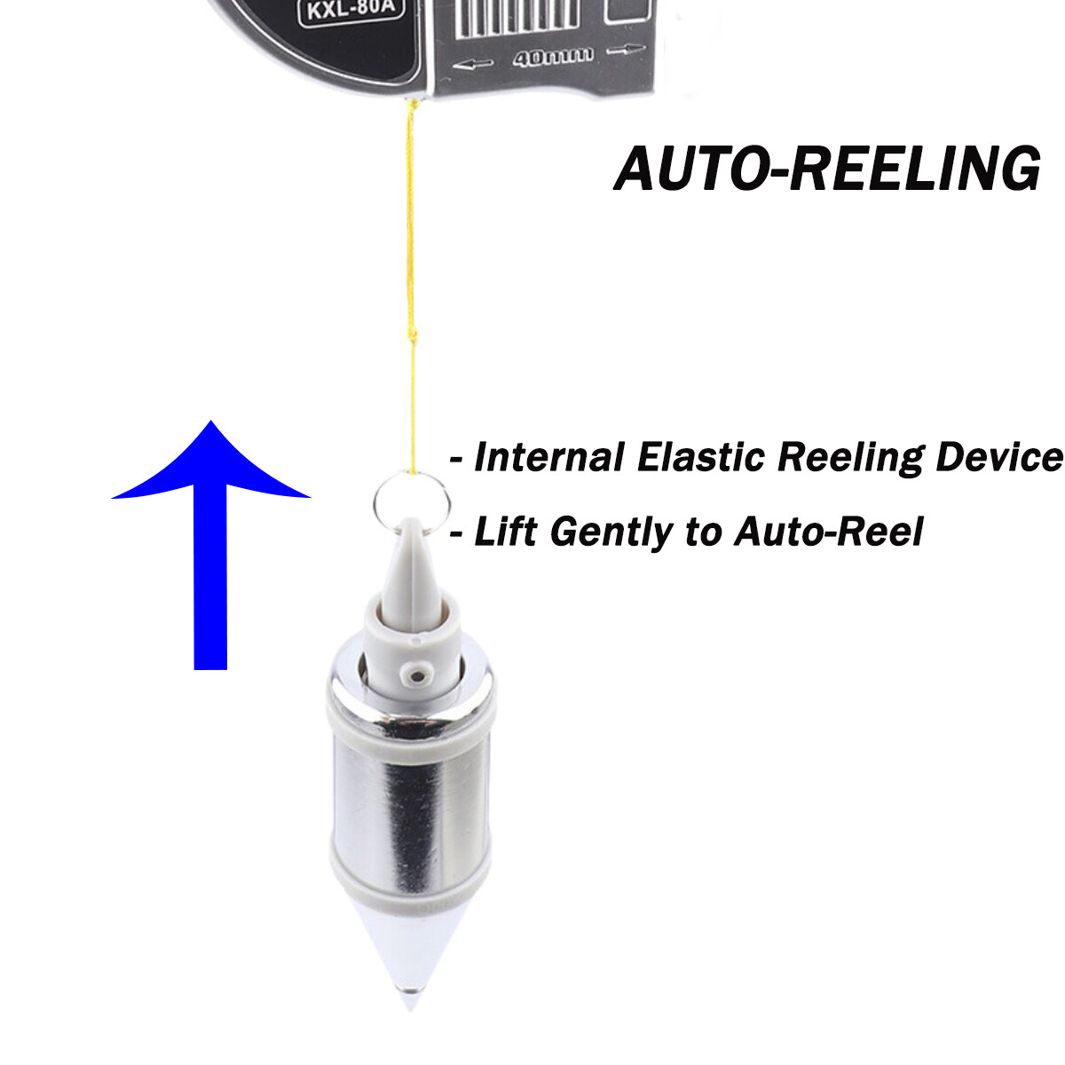 Magnetic ADAS Calibration Auto-Retract Plumb Bob with 9.8ft String 10.58oz(300g)