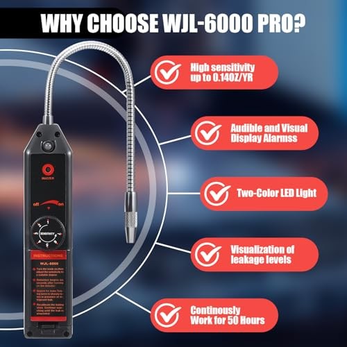 AC Leak Detector Kit WJL-6000UV Refrigerant Leak Detector Auto Air Stylish
