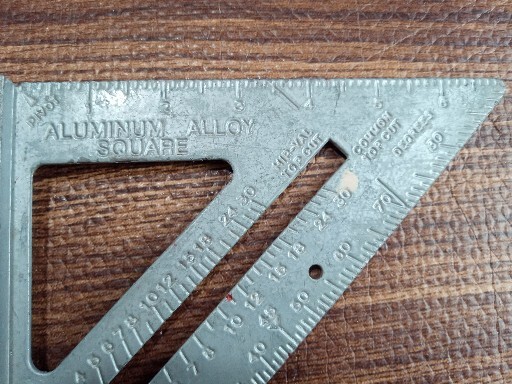 VINTAGE 12 INCH COMBINATION SQUARE Plus ALUMINUM ALLOY AQUARE 7 INCH
