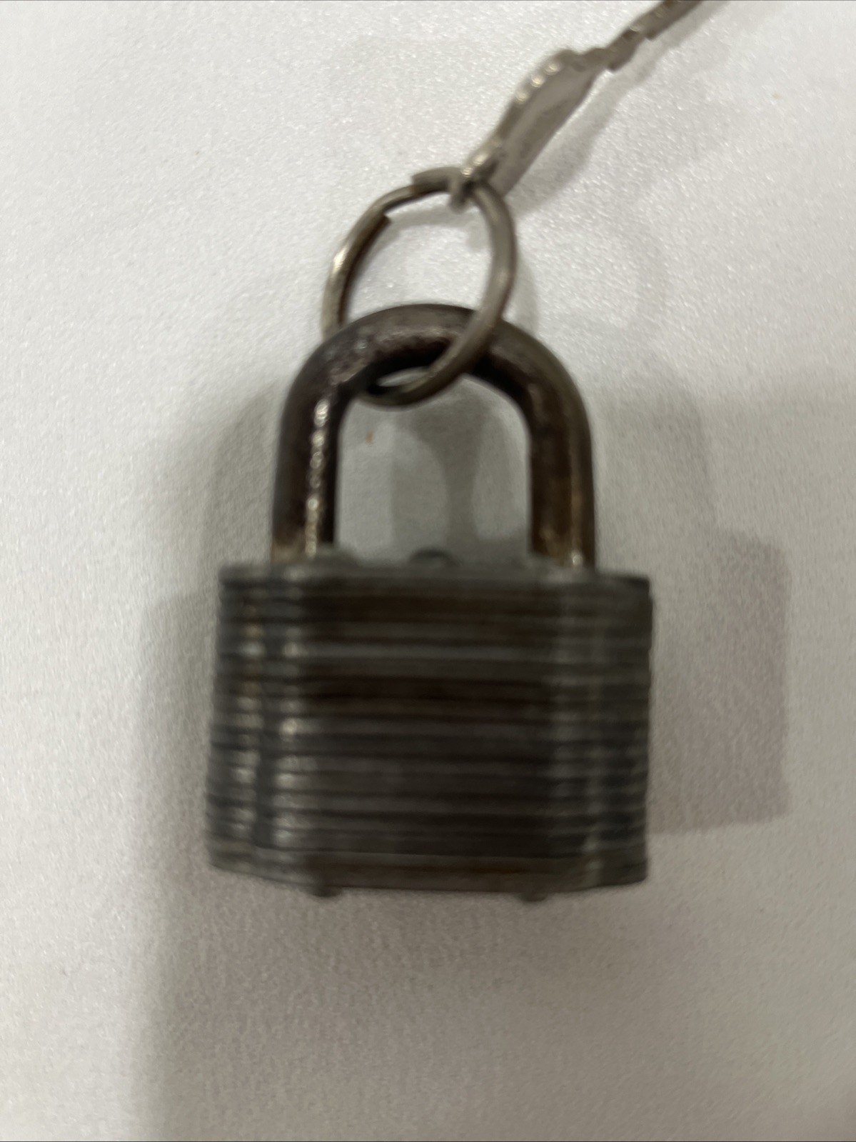 Vintage Padlock Lock and Crown Logo Key, Made in Hong Kong, Works-40mm