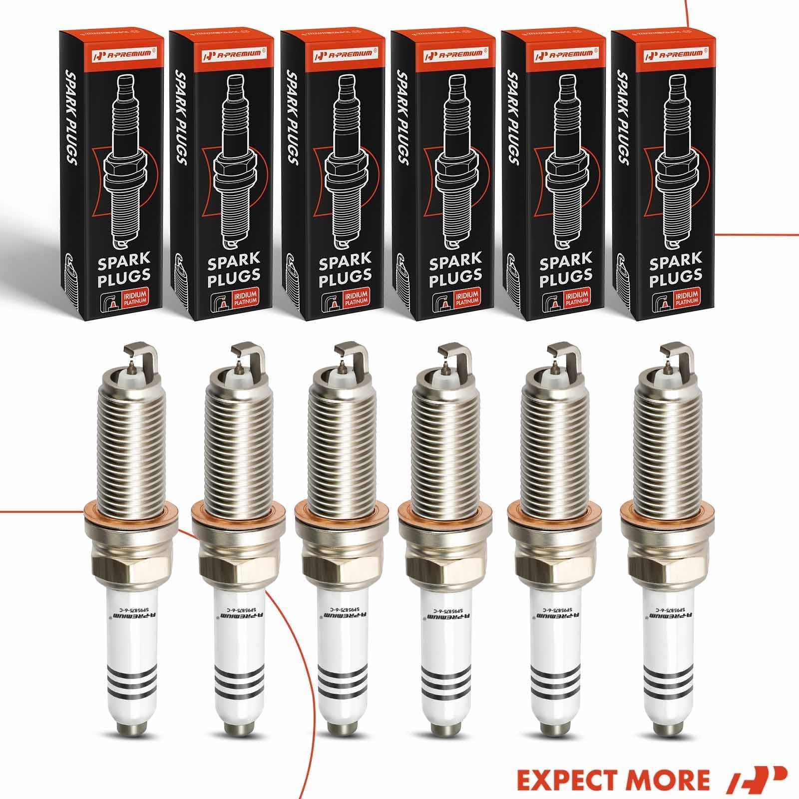 A-Premium Iridium Platinum Spark Plugs V6 3.0L 3.5L Compatible with…