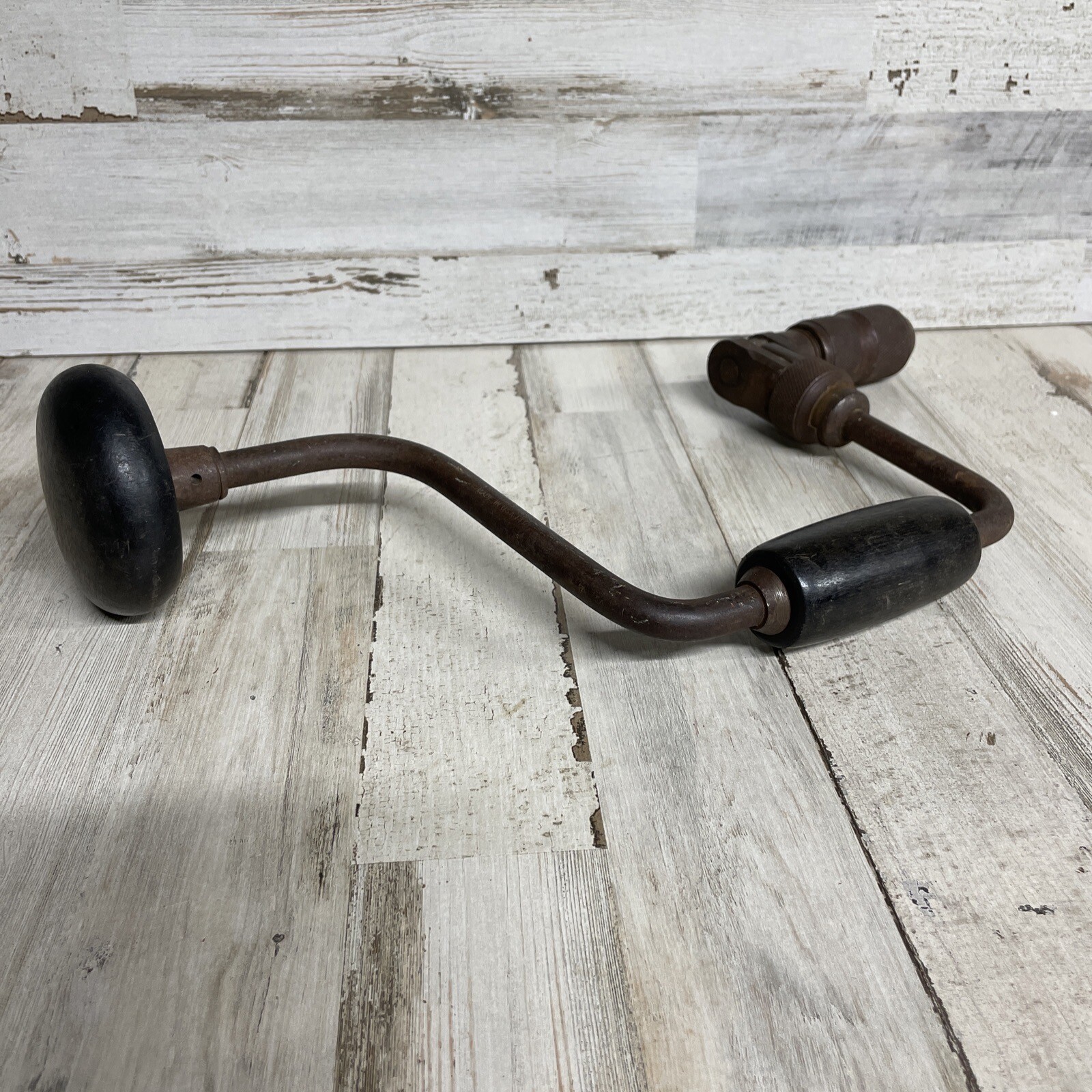 MILLERS FALLS RATCHETING BIT BRACE HAND DRILL #1410 VINTAGE Man-cave Decor