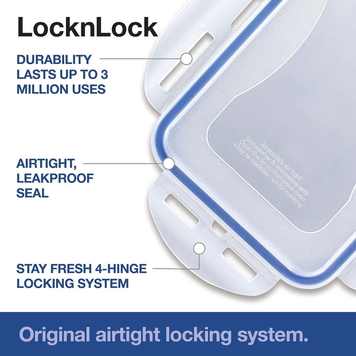 LOCK & LOCK Easy Essentials Food Storage Lids/Airtight Containers, BPA Free, 54