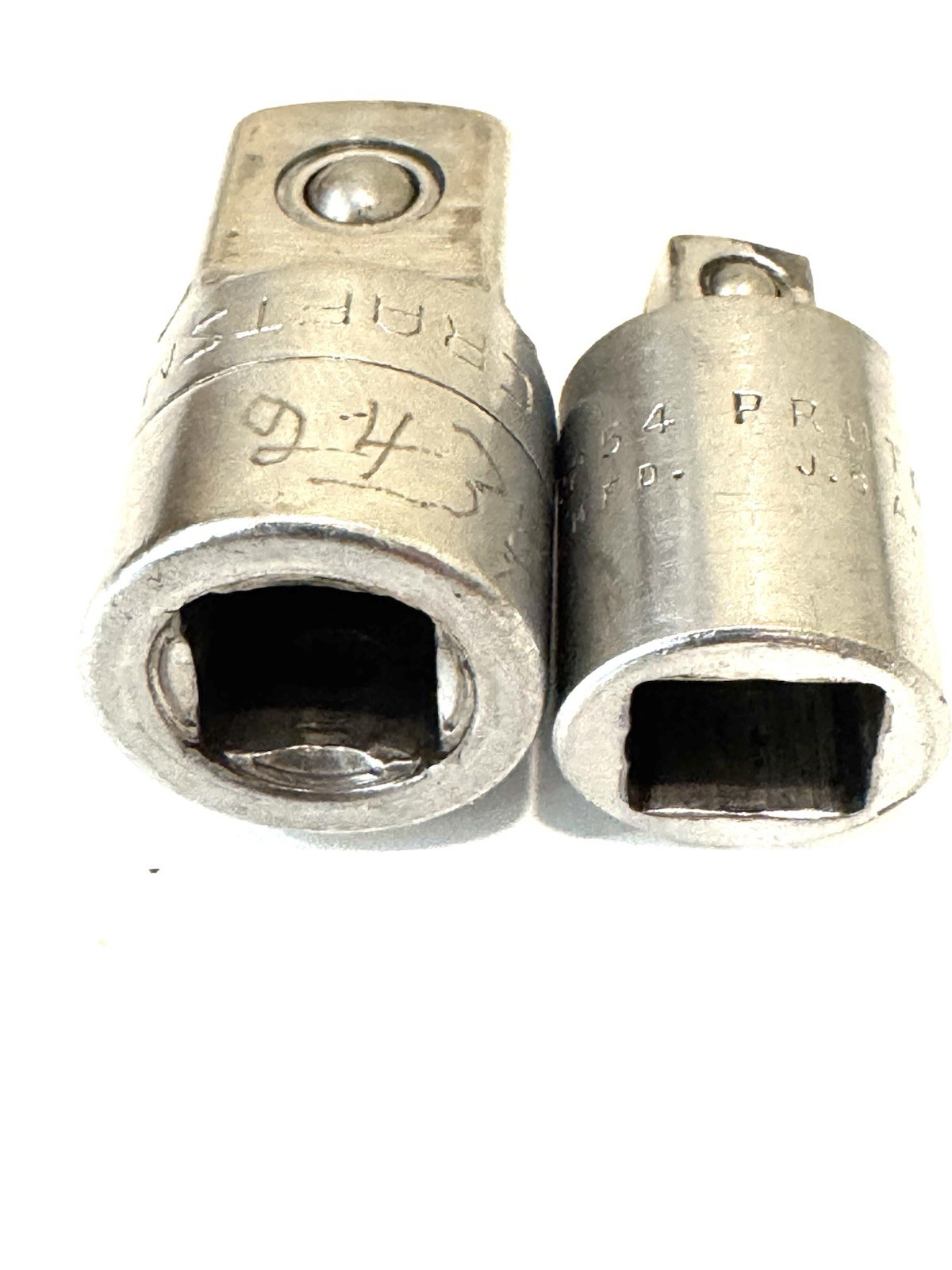 Craftsman 1/2 V 3/4 and Proto 1/2 X 3/8 #5254, Both Used, Both MFD USA, See Pics